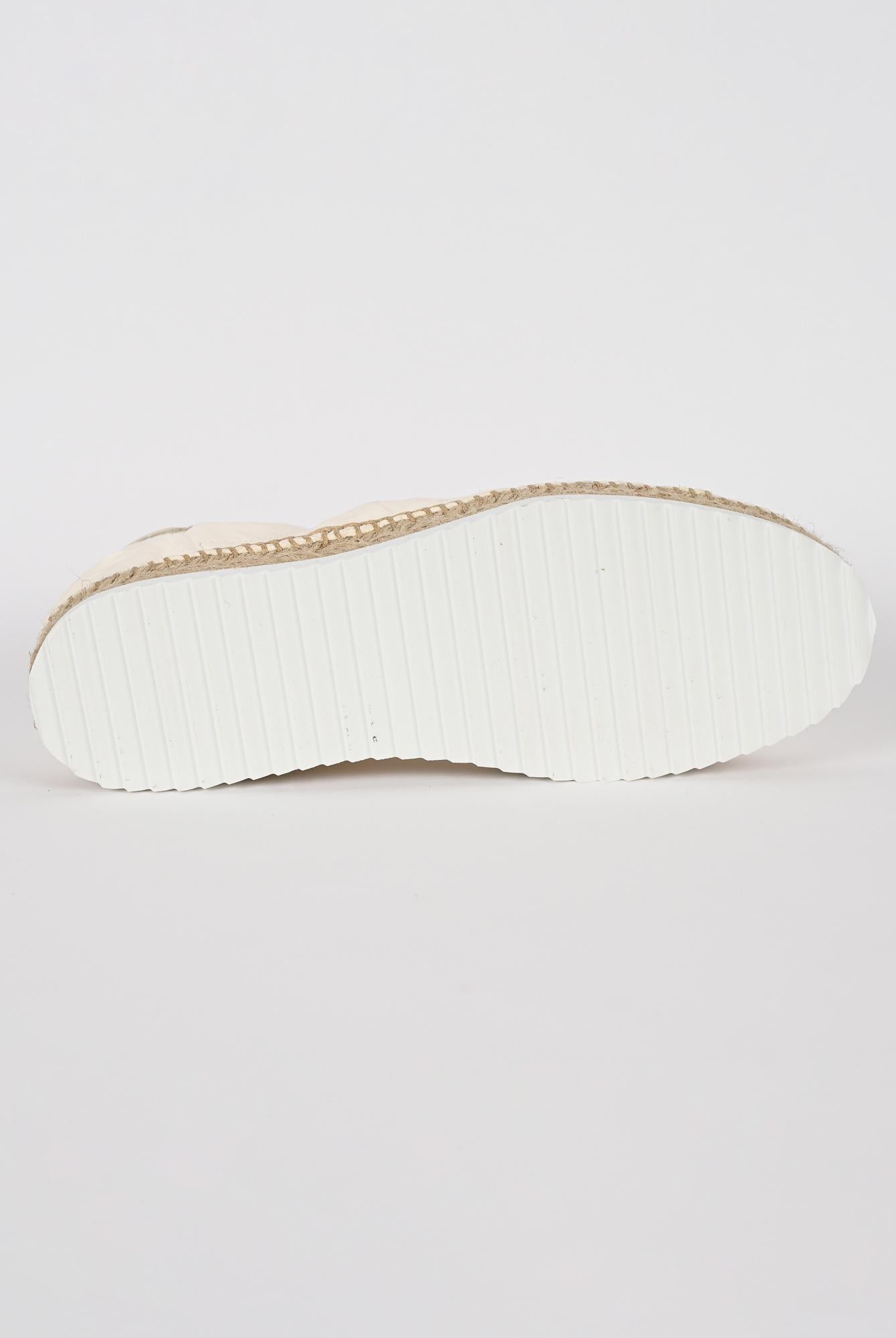 Espadrillas stringata LYON CUT BIANCO pelle lavata LYON CUT BIANCO LAGOA