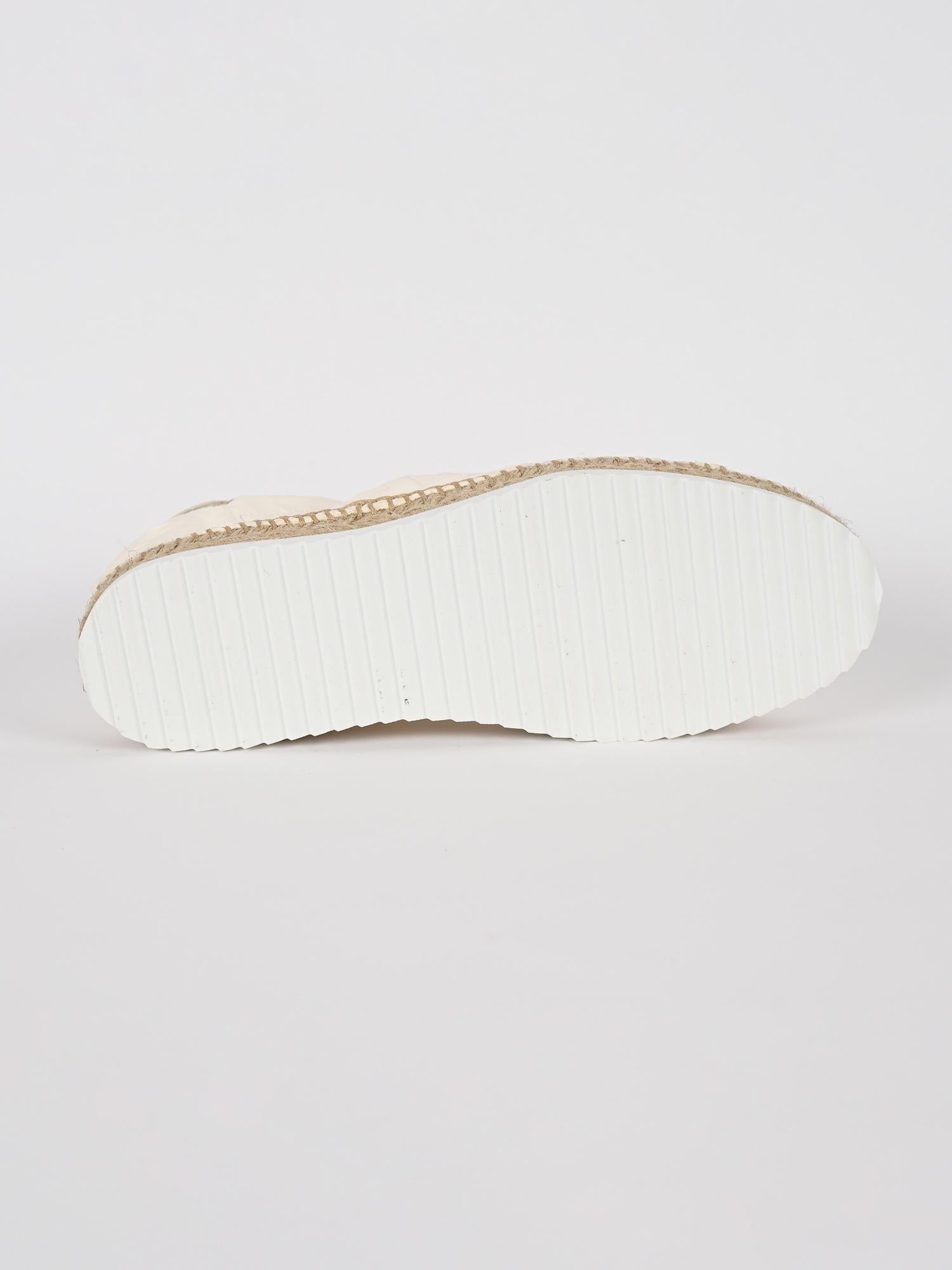 Espadrillas stringata LYON CUT BIANCO pelle lavata LYON CUT BIANCO LAGOA