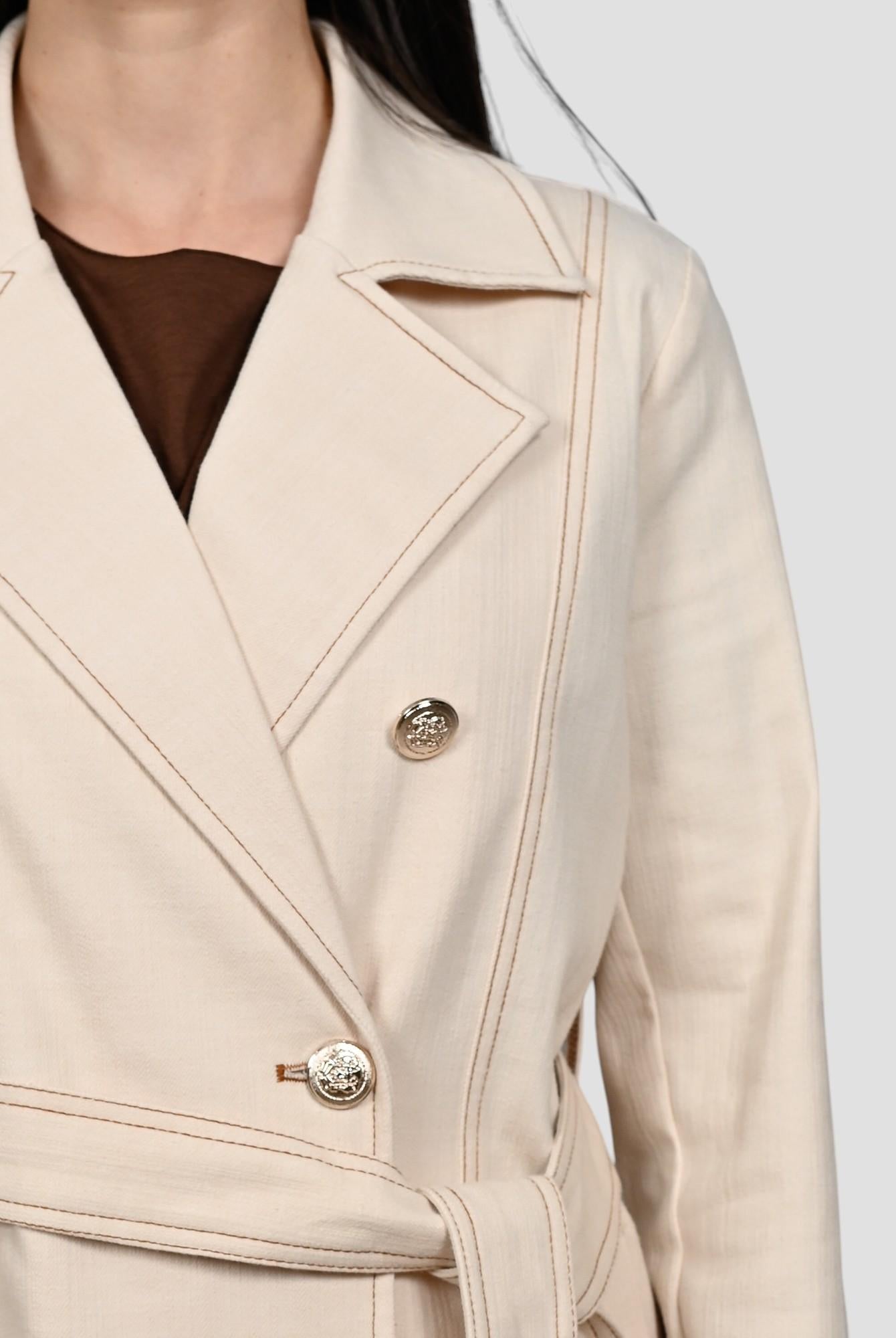 Trench panna WW31604 effetto denim WW31604 PANNA WHITE WISE