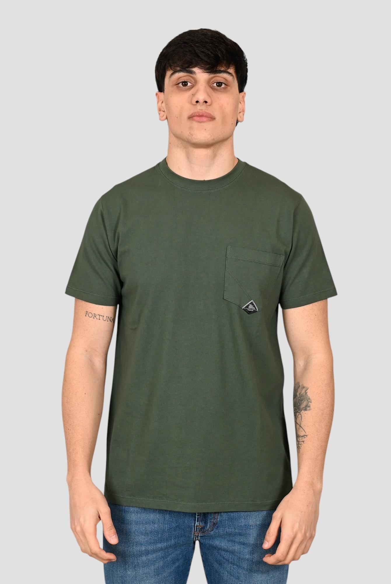 T-shirt university green POCKET MAN POCKET MAN UNIVERSITY GREEN ROY ROGER'S