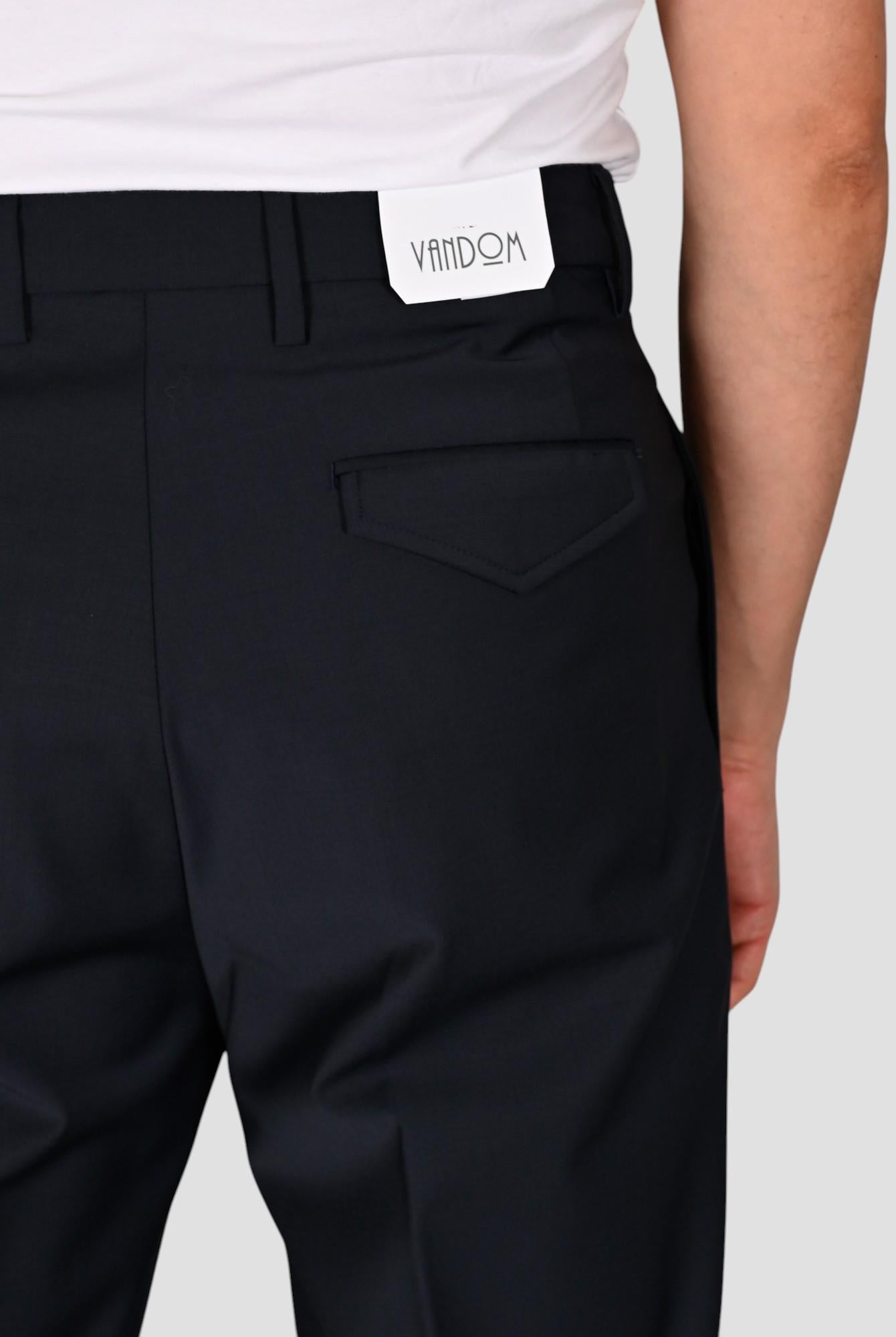 Pantalone blu LUCAT 244 fresco lana LUCAT244 BLU VANDOM