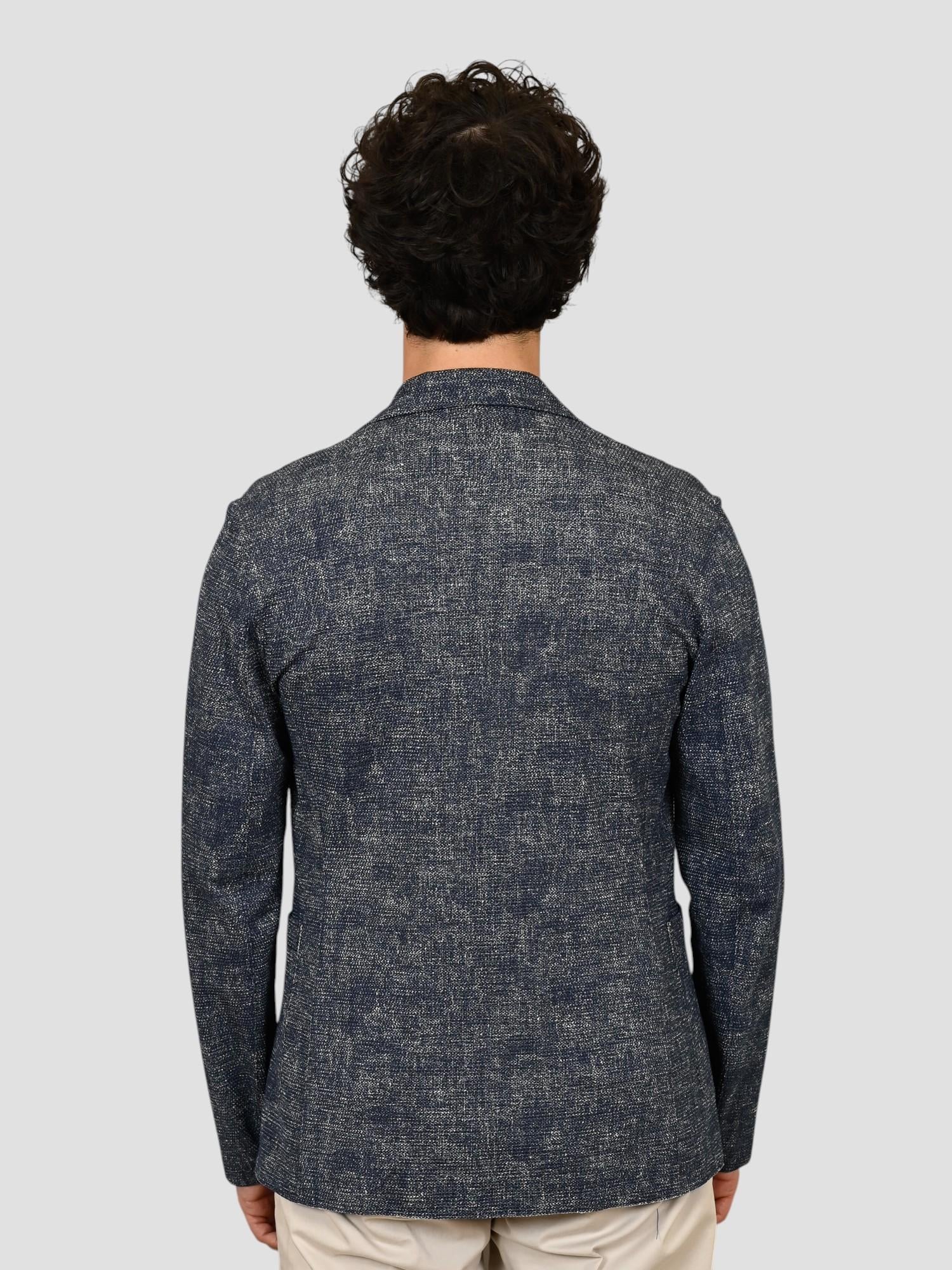 Giacca monopetto EASYX585 BLU lavorazione maglia EASYX585 BLU BOB