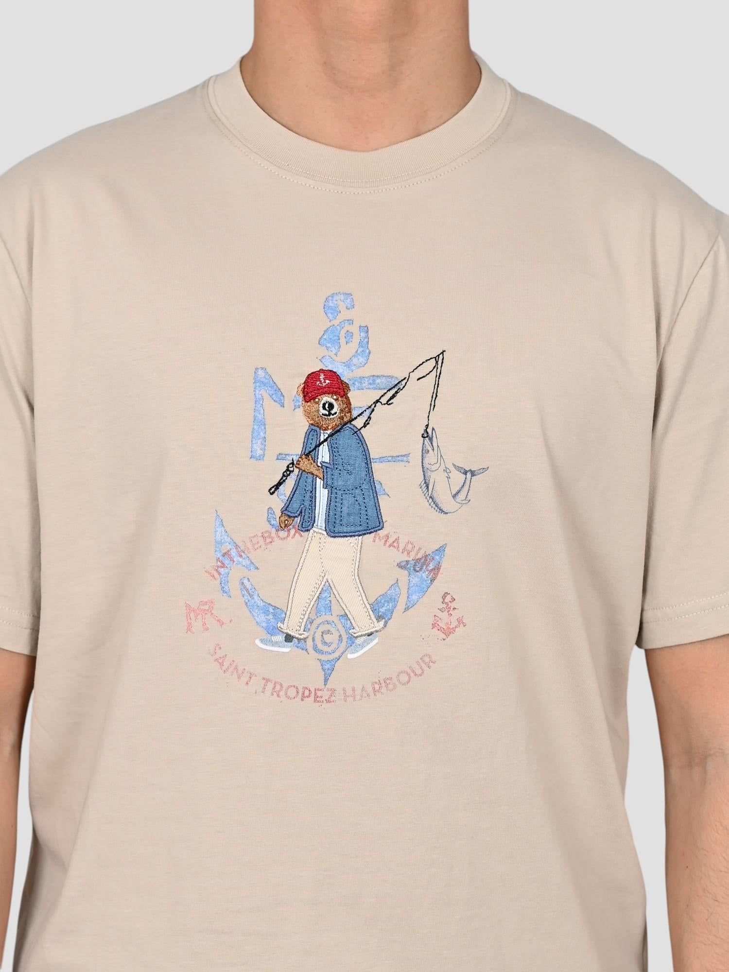 T-shirt beige MR. BOX ANCHOR SS260011A BEIGE INTHEBOX