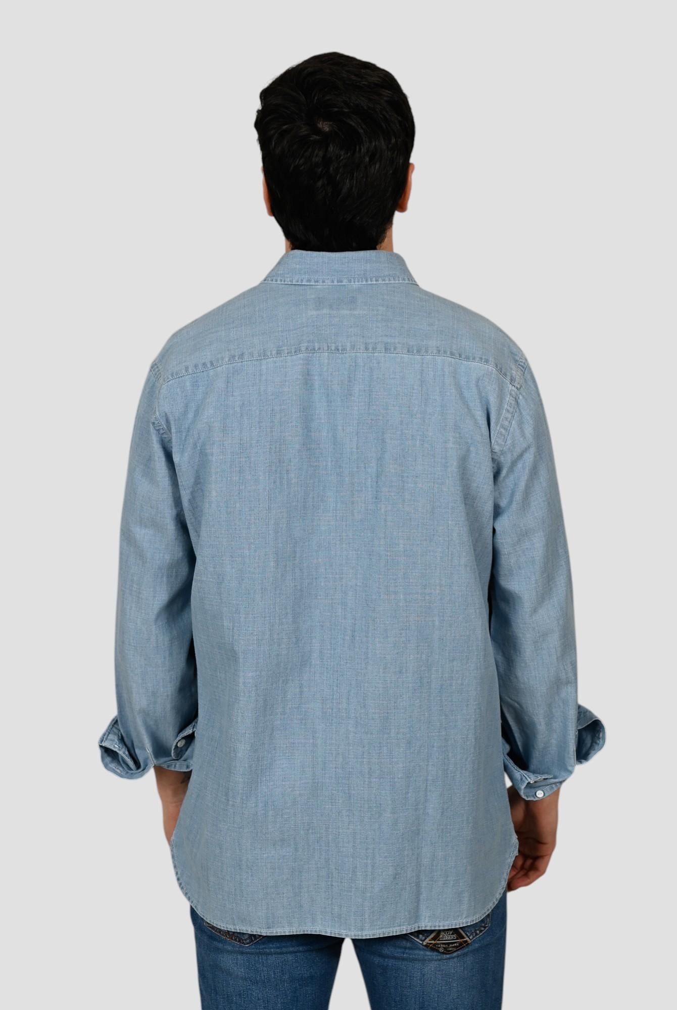 Shirt button down MAN CHAMBRAY SHIRT BOTTON BLEACH ROY ROGER'S