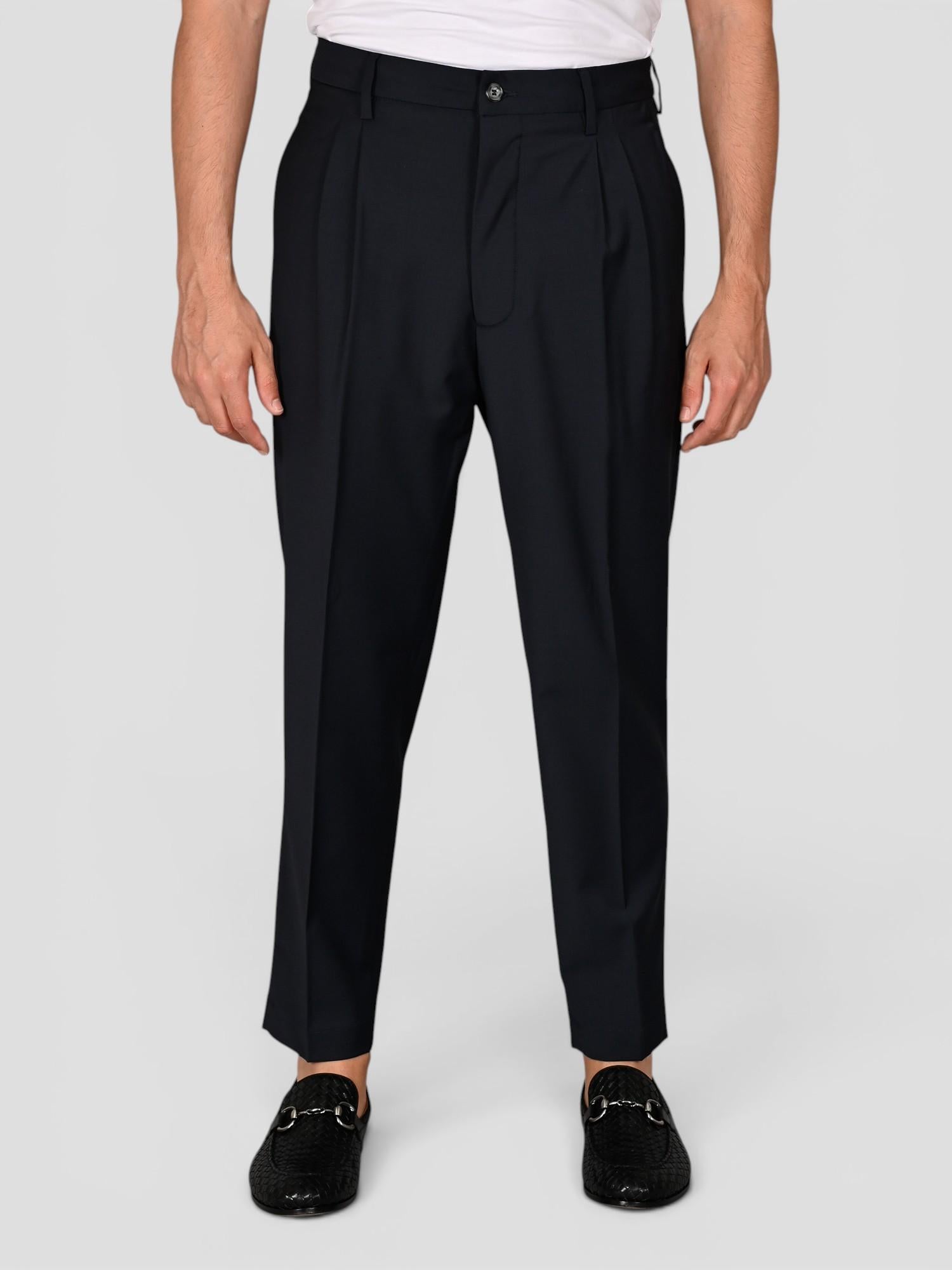 Pantalone blu LUCAT 244 fresco lana LUCAT244 BLU VANDOM