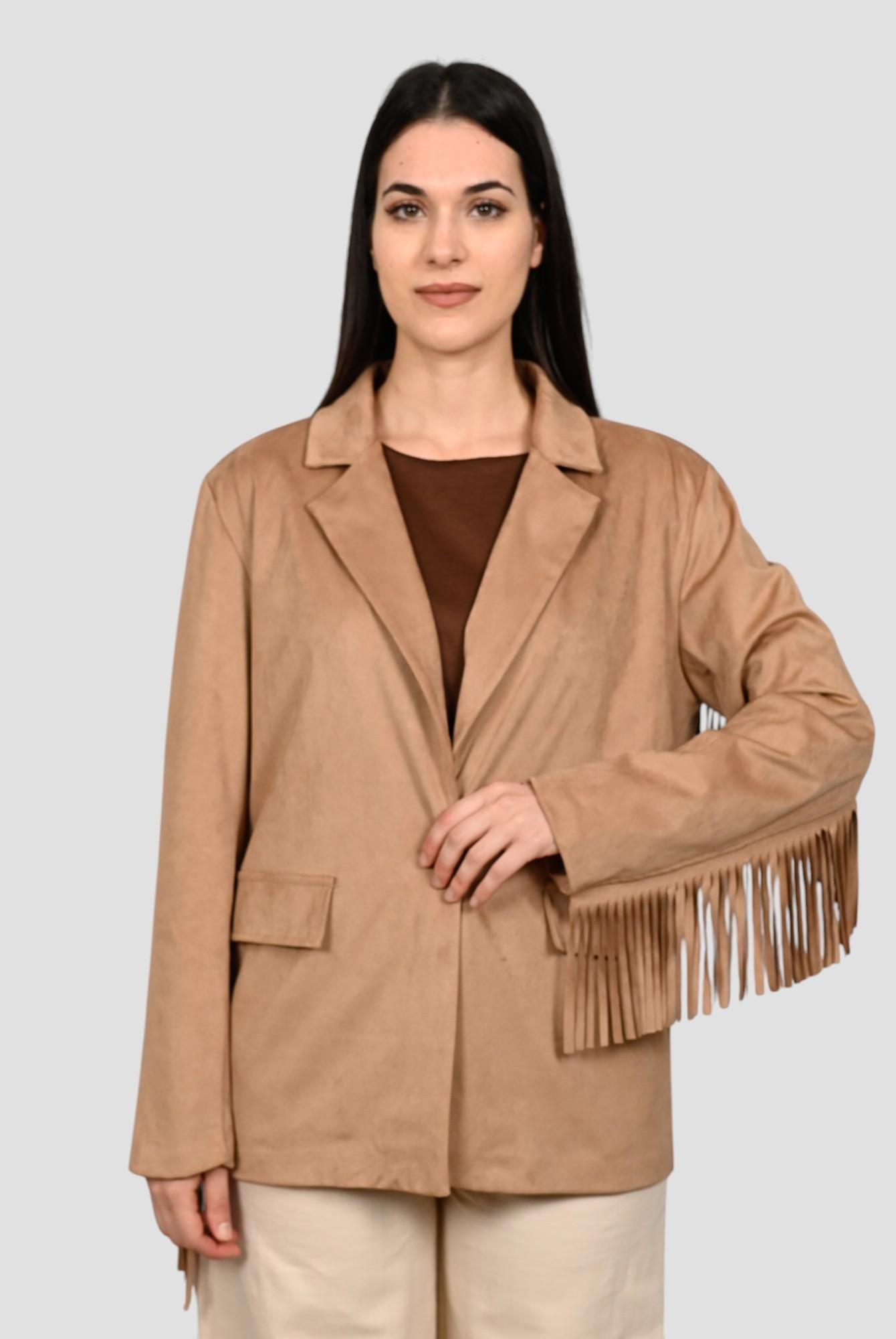 Giacca scamosciata LE STREGHE eco P25DE613 CUOIO LE STREGHE