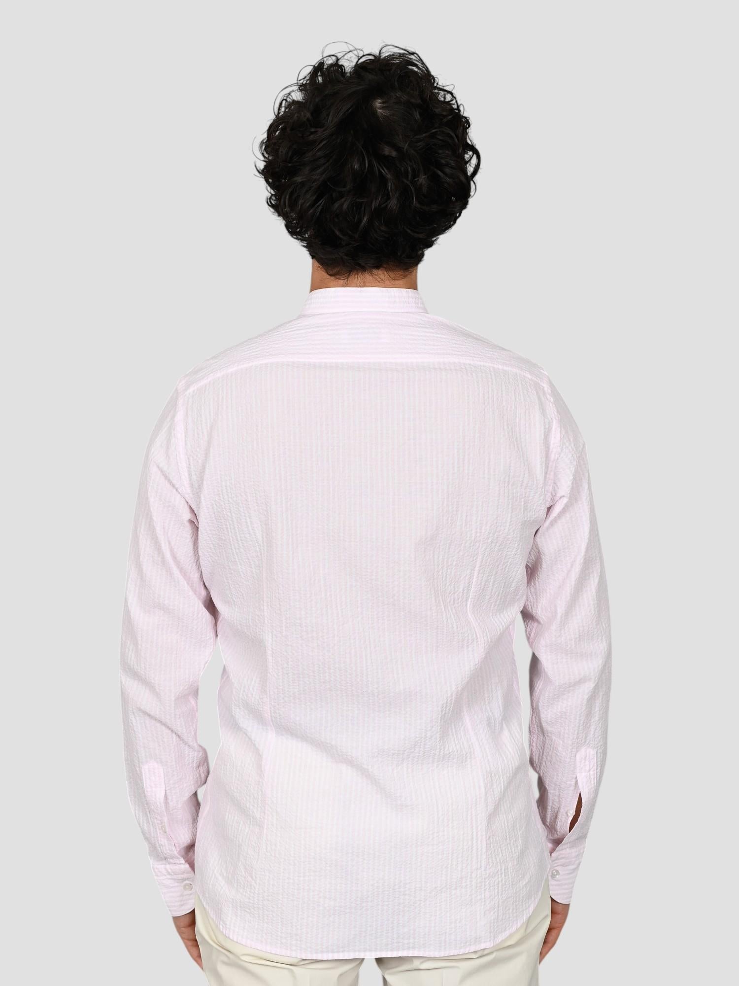 Camicia coreana ZF24 8158 rigata rosa ZF248158 002 MARCUS