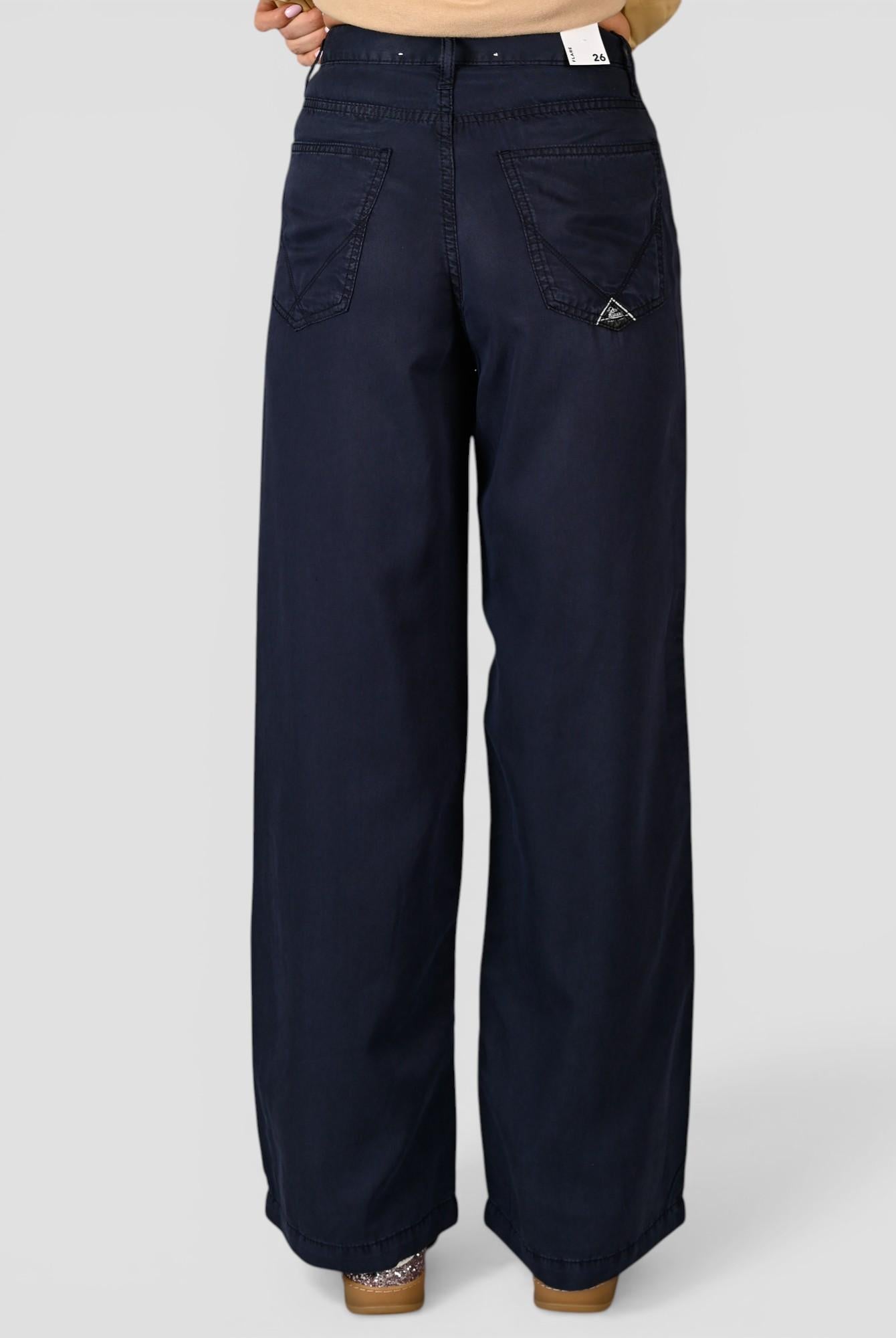 Pantalone blue navy MARTA WOMAN tencell MARTA WOMAN BLUE ROY ROGER'S