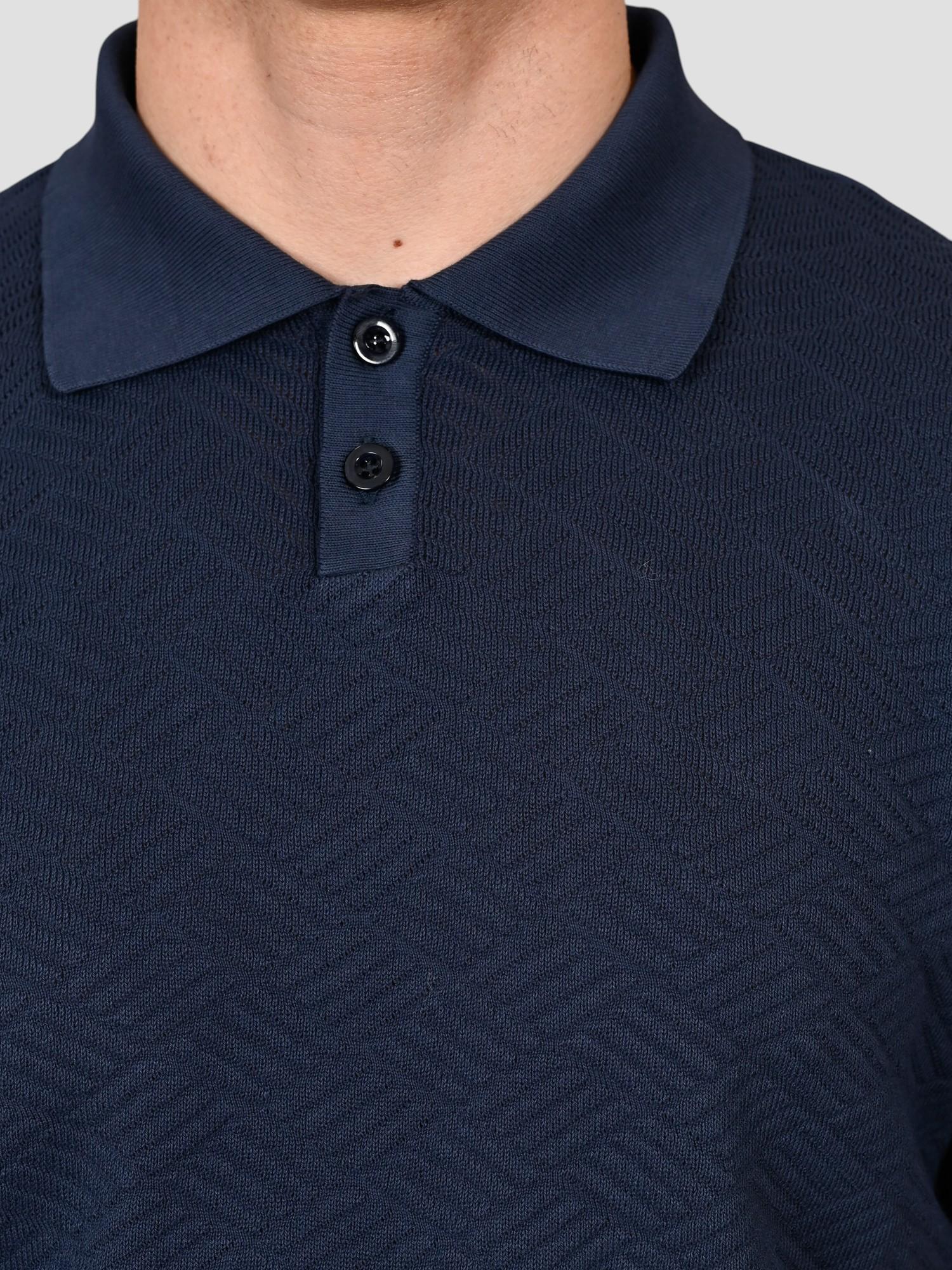 Polo basket blu WO 0861 WO 0861 0923 WOOL & CO.