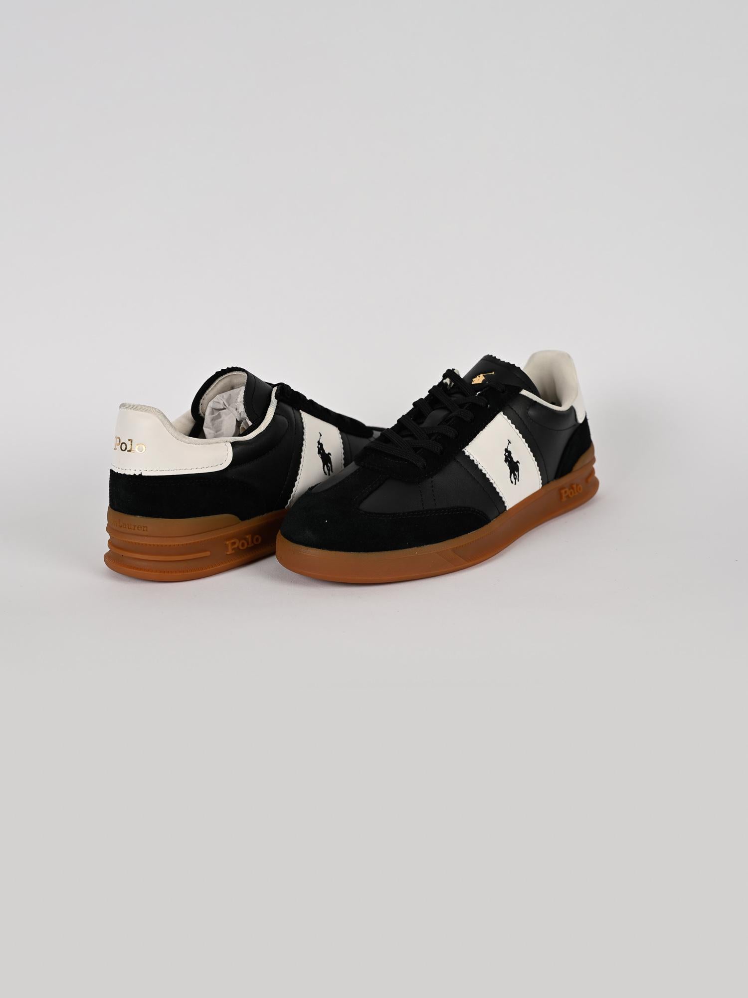 Sneaker heritage aera black pelle camoscio HRT AERA PP SK-LTL BLK/WHT POLO RALPH LAUREN
