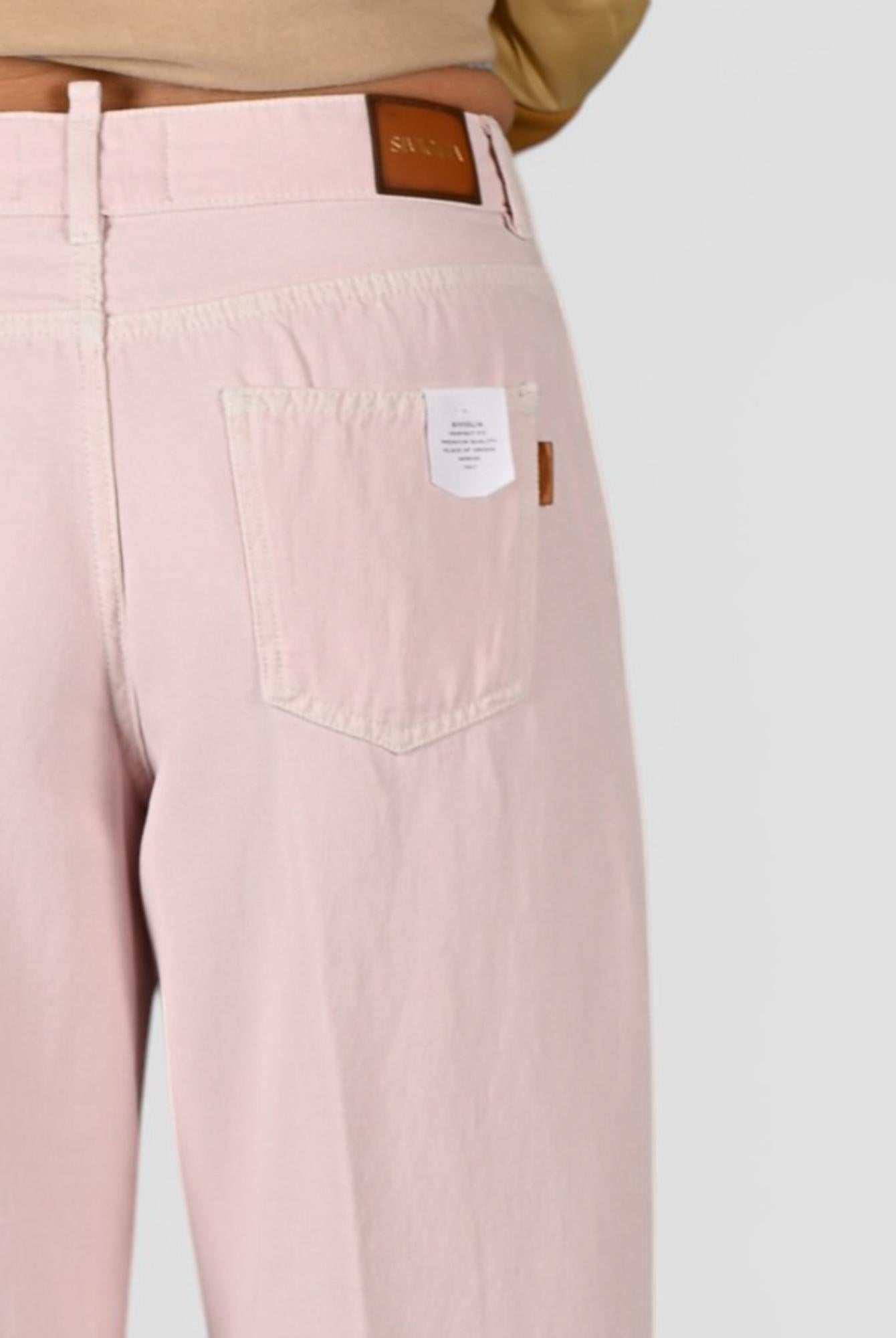 Pantalone rosa ANNA 2410 wide leg ANNA 2410C0184 T0104 SIVIGLIA