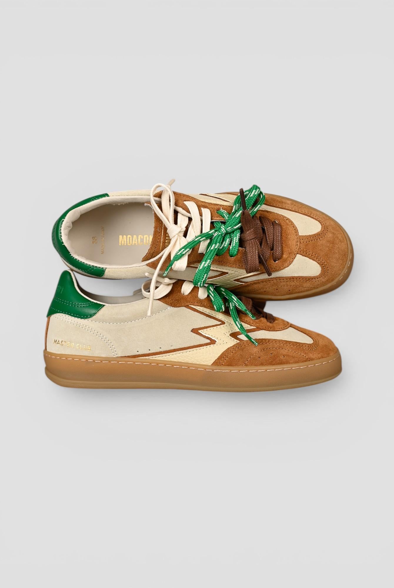Sneakers CLUB PATCHWORK sand and cognac CL264 PATCHWORK MOACONCEPT