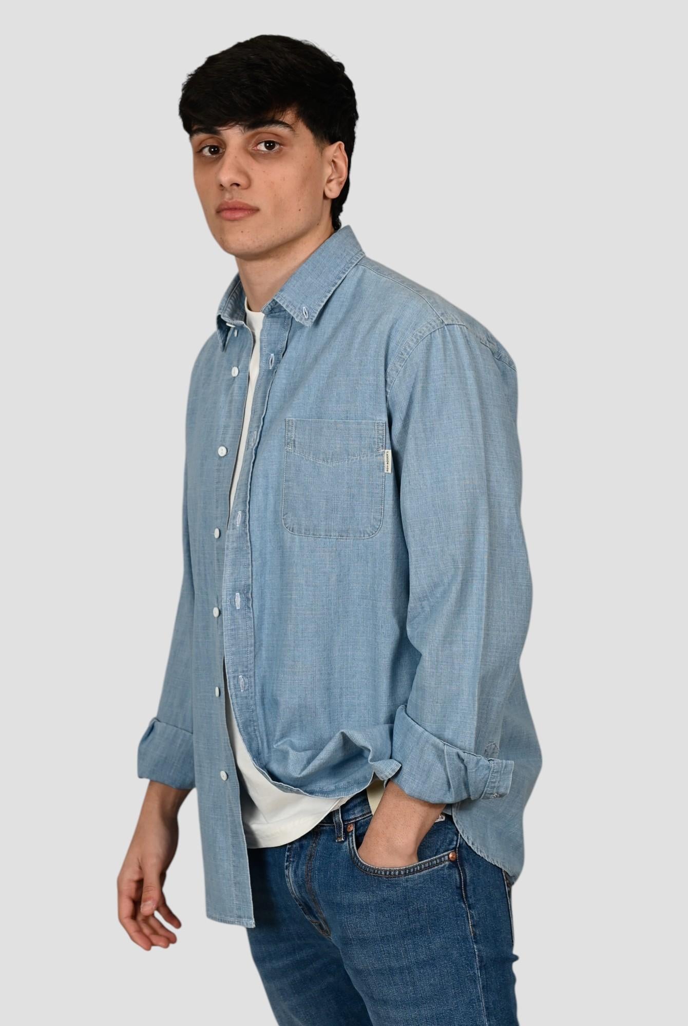Shirt button down MAN CHAMBRAY SHIRT BOTTON BLEACH ROY ROGER'S