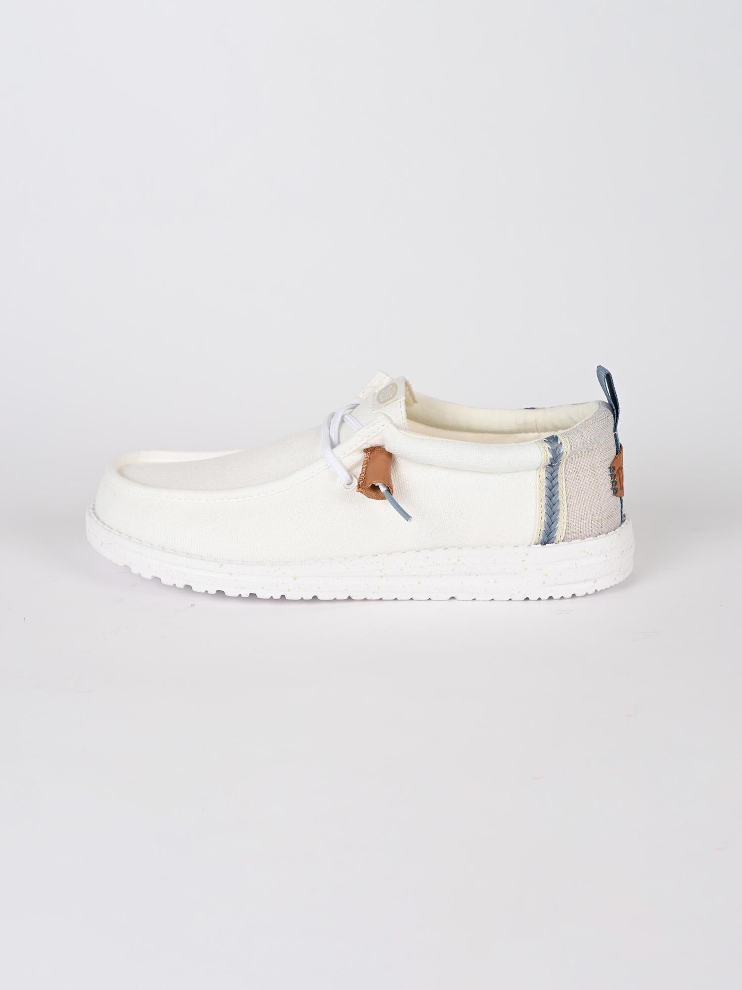 Scarpe leggere WALLY CRAFT linen white WALLY CRAFT LINEN 43086 1SO HEY DUDE