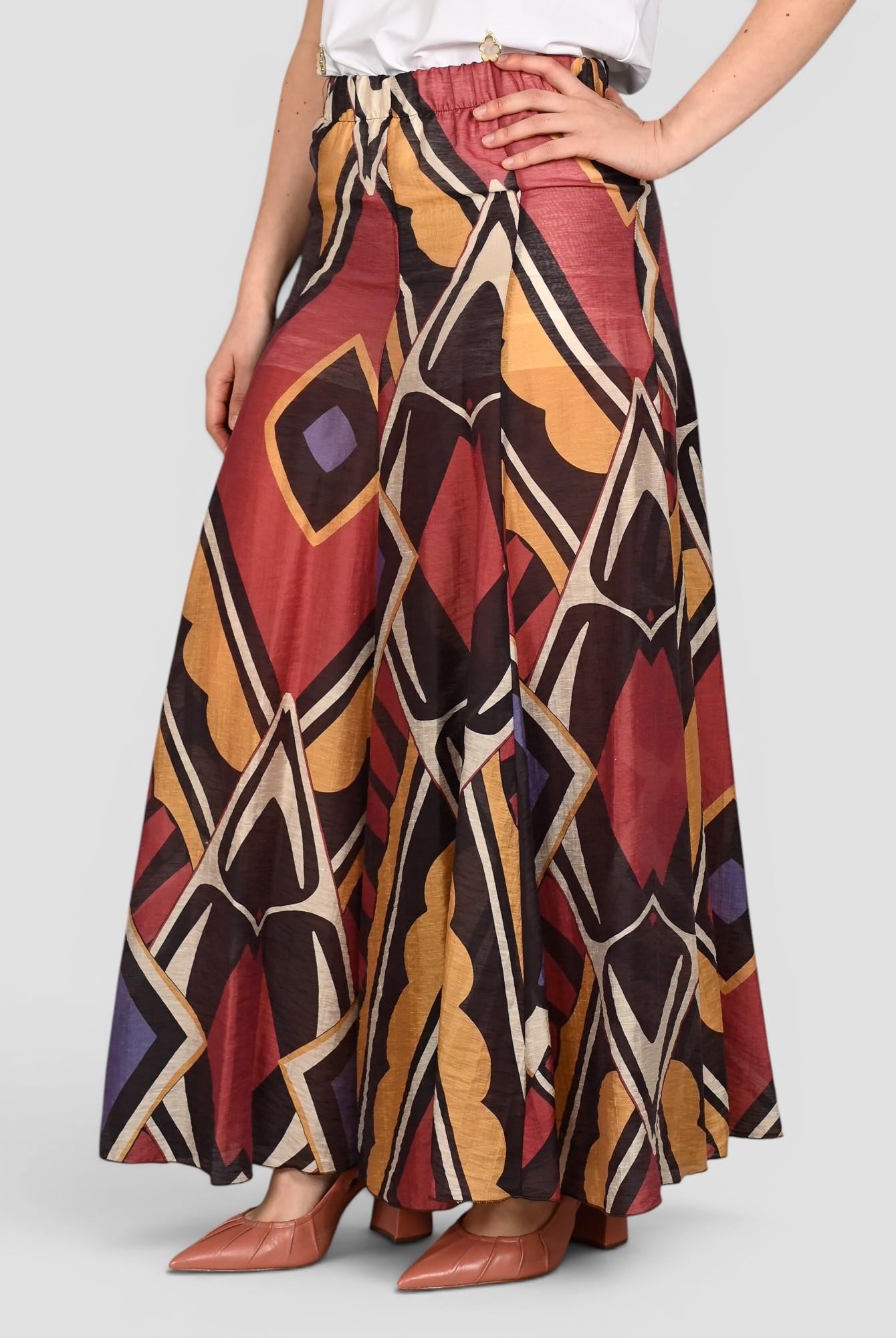 Gonna fantasia AN6521V misto lino AN6521V FANTASIA ANITIE'