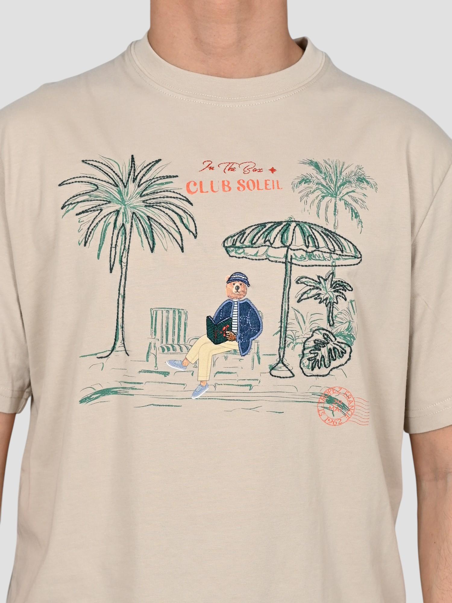 T-shirt beige MR. BOX CLUB SS260014 BEIGE INTHEBOX