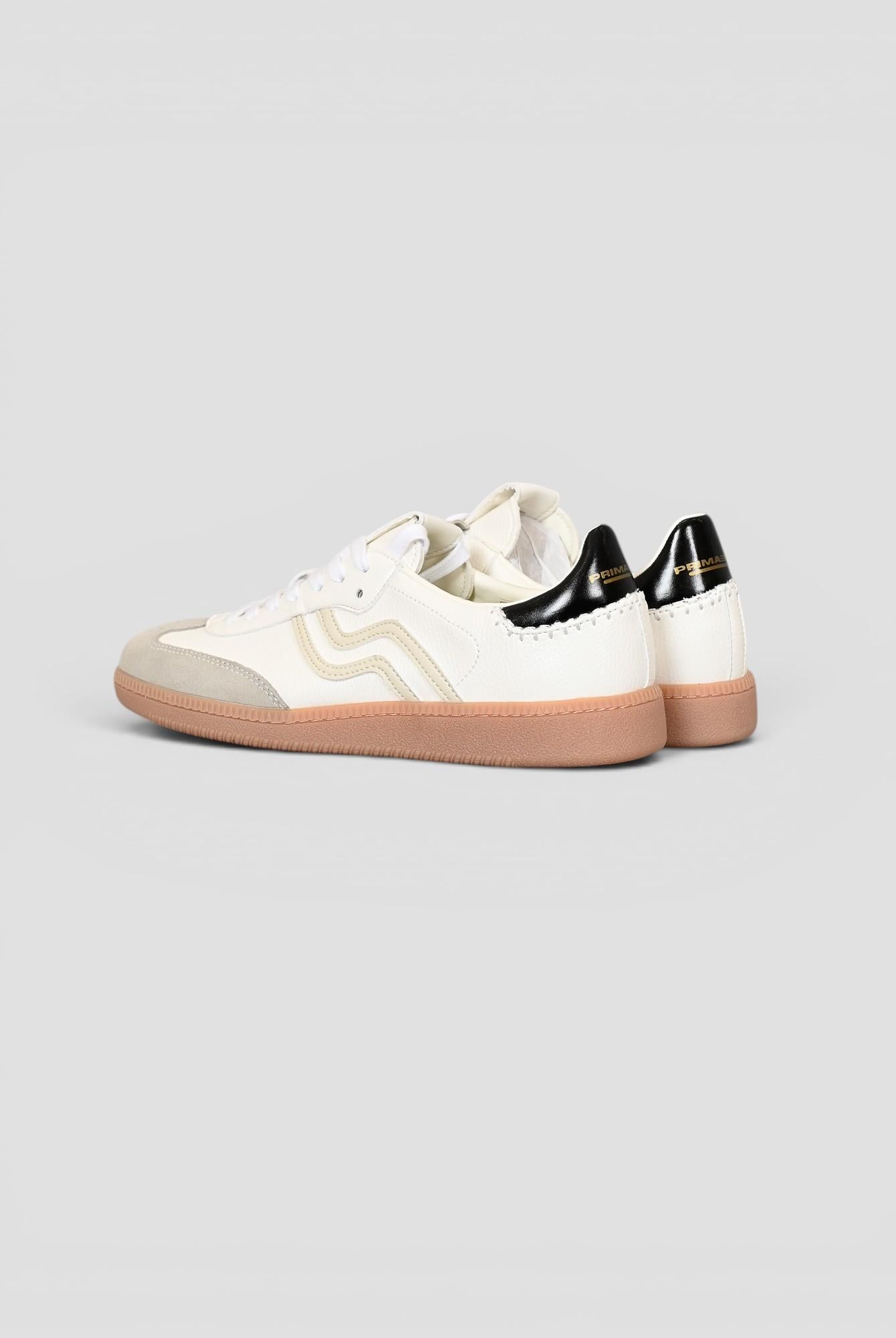 Sneakers pelle 50461 004 bianca nero 51461 004 PRIMABASE