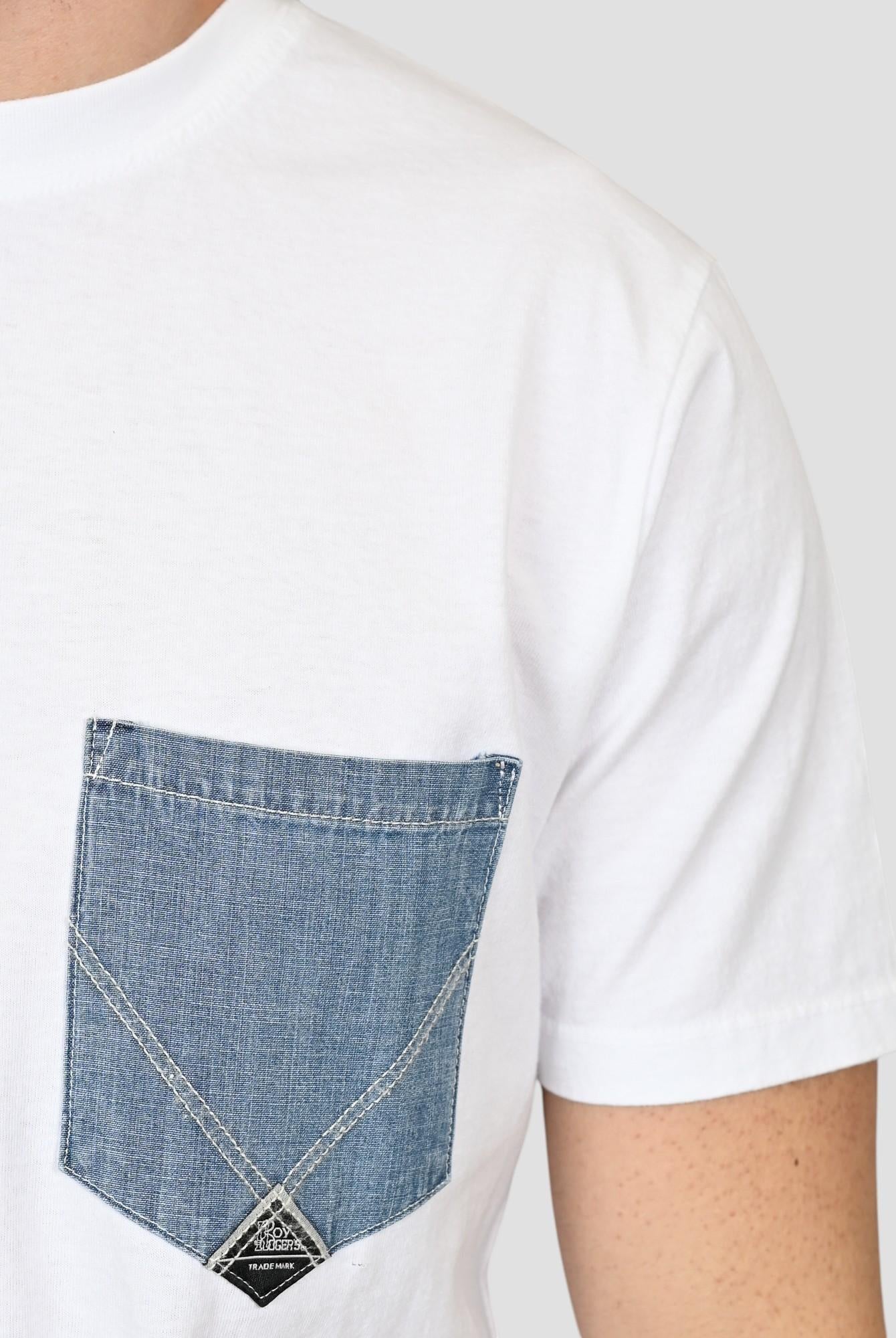 T-shirtoptical white POCKET DENIM man POCKET MAN DENIM ROY ROGER'S