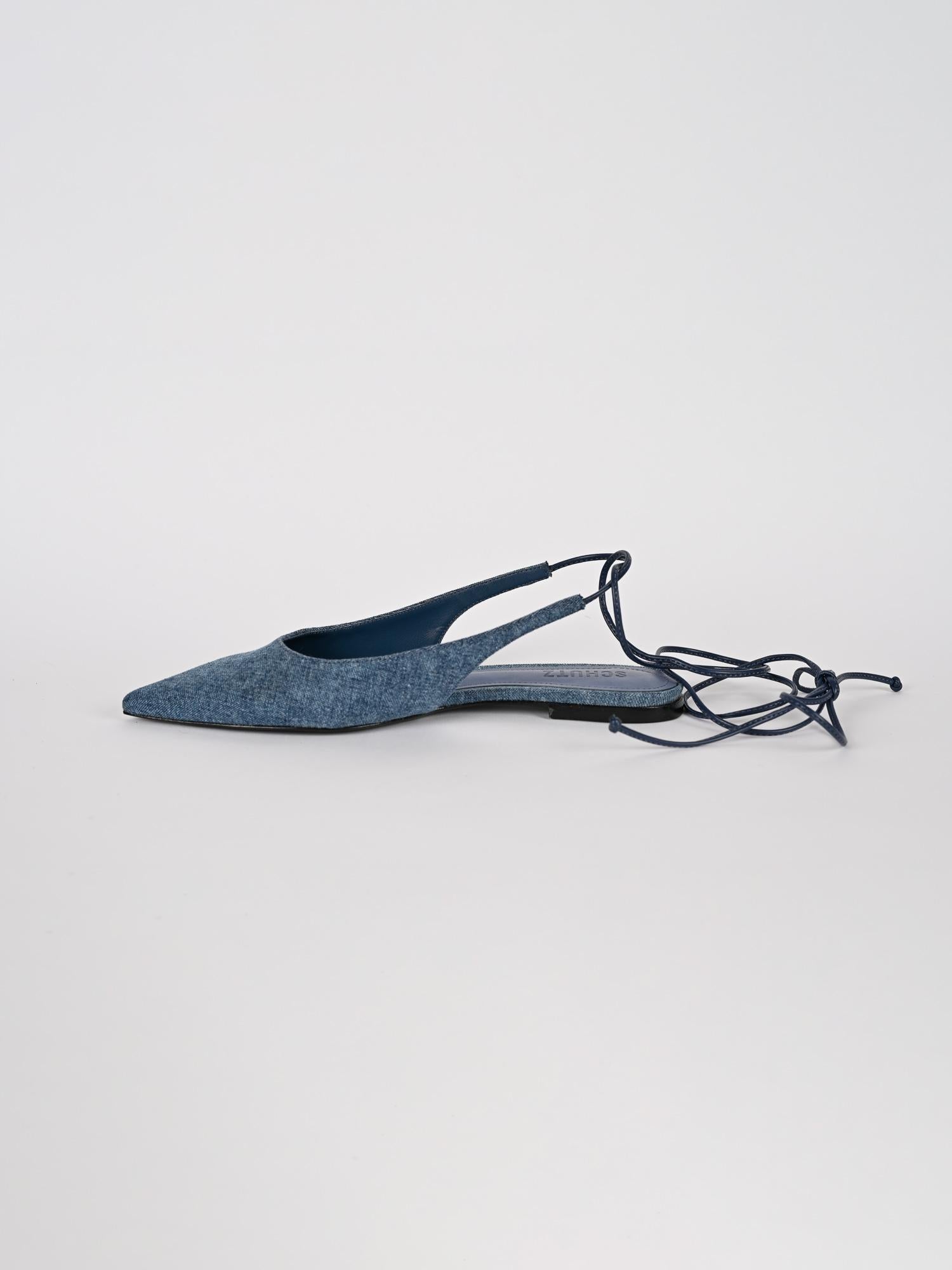Slingback flats denim jeans marmorizado S220060048 DENIM SCHUTZ