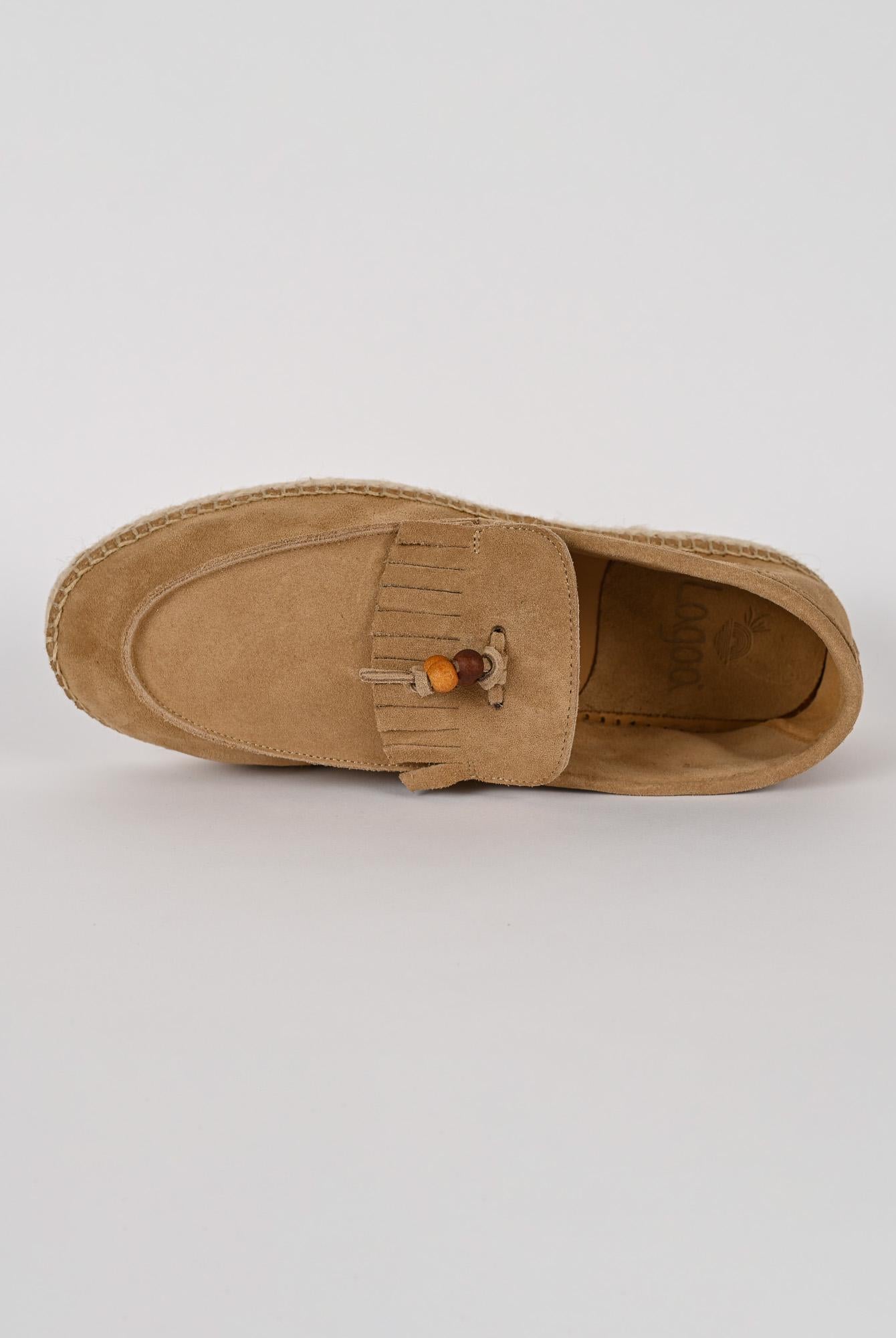 Mocassino frangia LOAFER TREBOL sabbia suede LOAFER FRANGIA ARENA LAGOA
