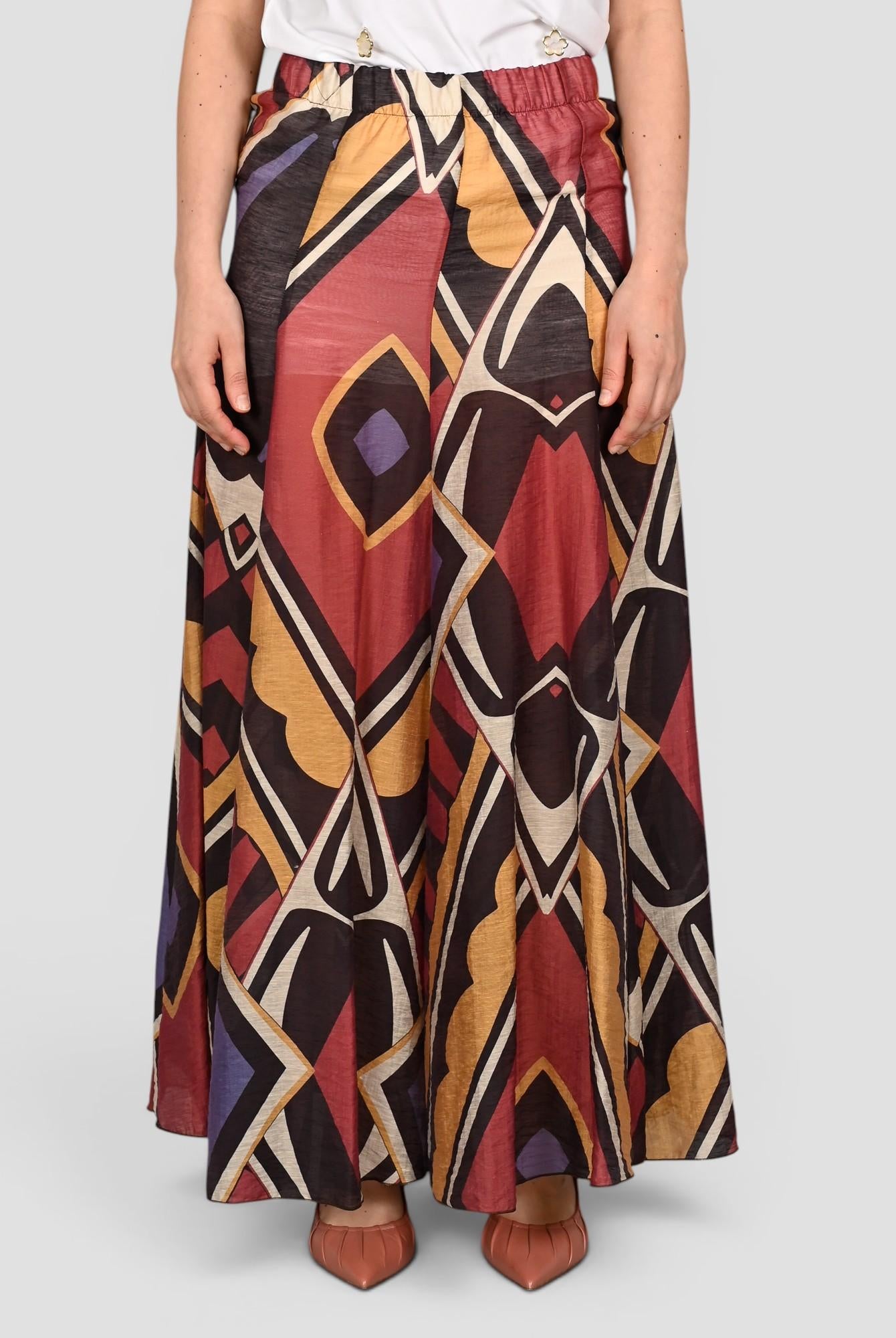 Gonna fantasia AN6521V misto lino AN6521V FANTASIA ANITIE'