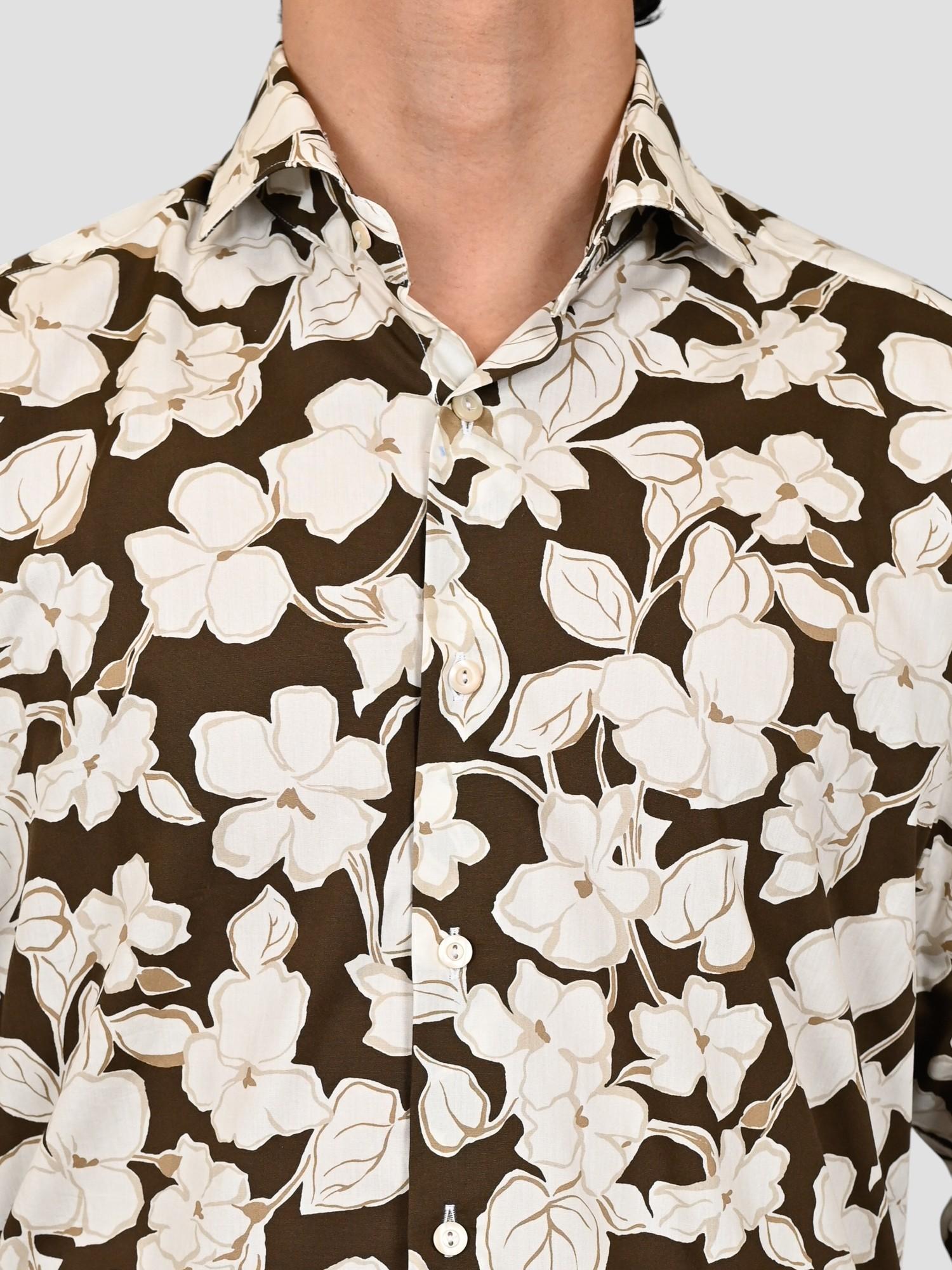 Camicia floreale 1RSYMTS puro cotone 1RSYMTS FR3 TINTORIA MATTEI