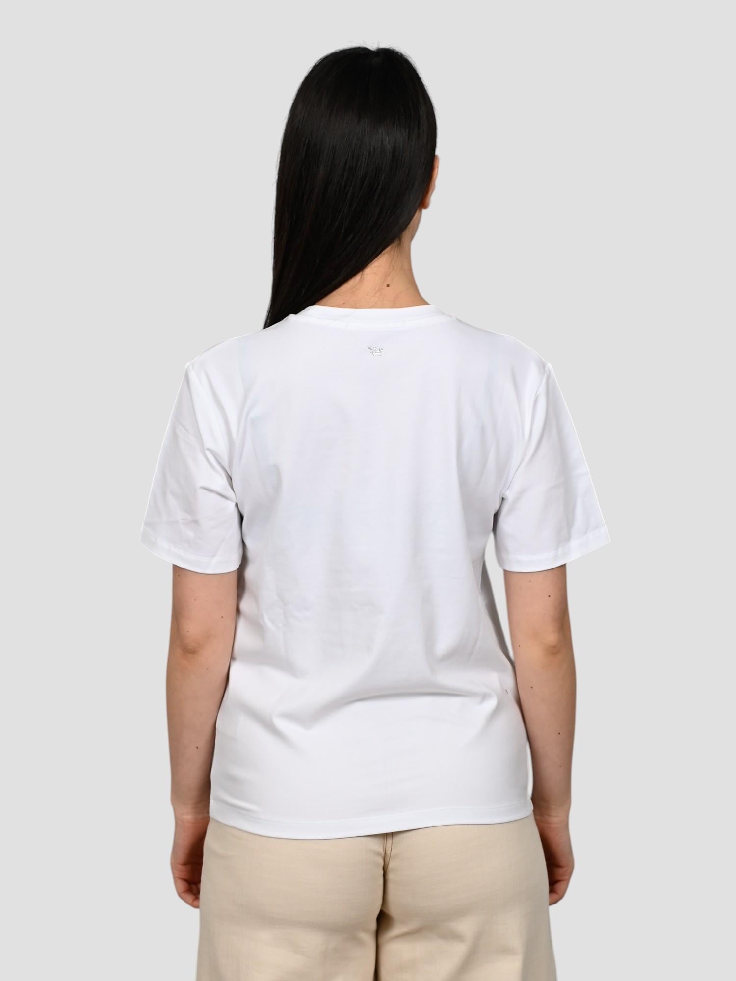 T-shirt morbida WW31161 bianca con ciondoli WW31161 BIANCO WHITE WISE