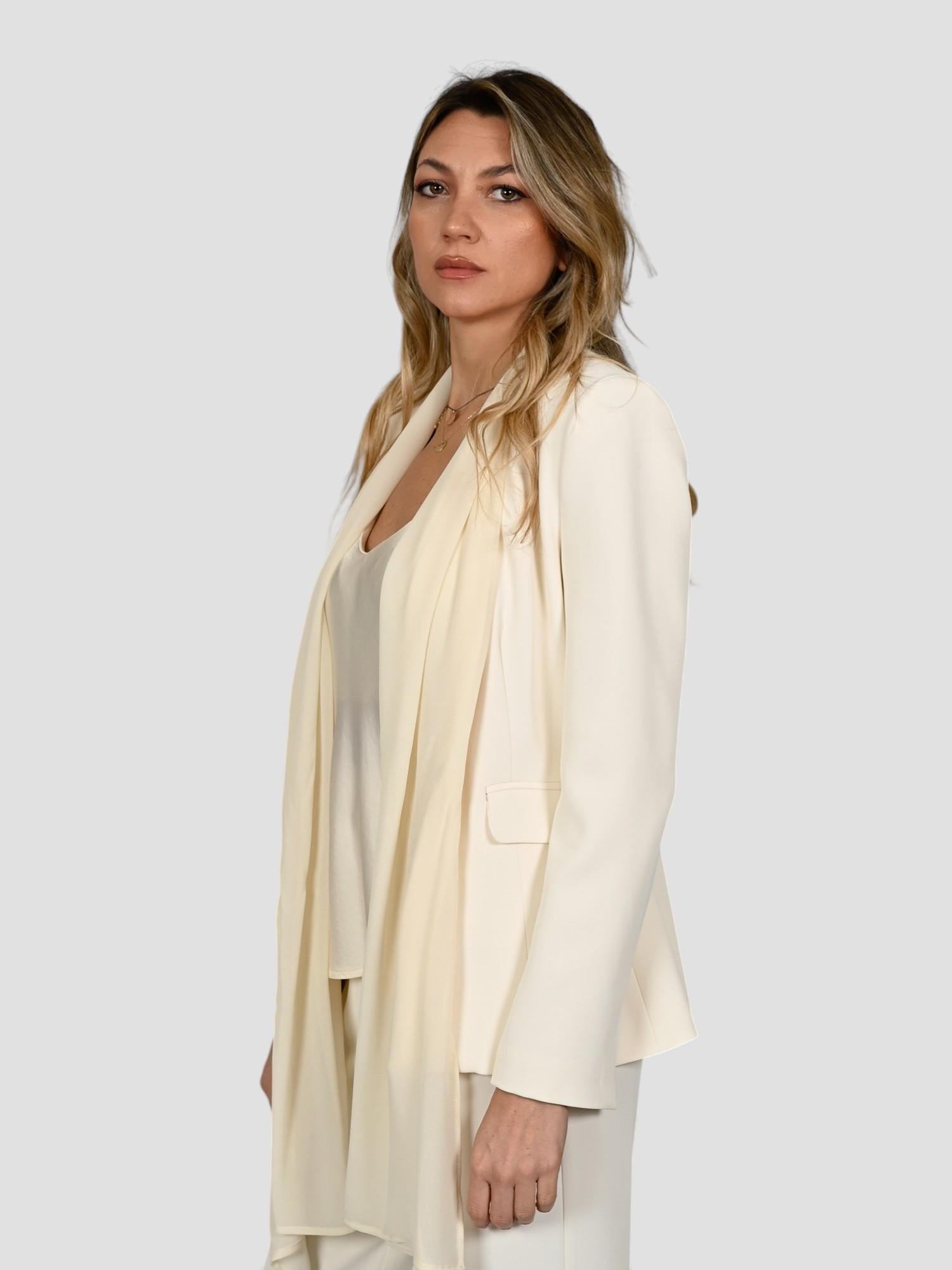 Blazer panna AN31132U collo georgette AN31132U308 PANNA ANITIE'