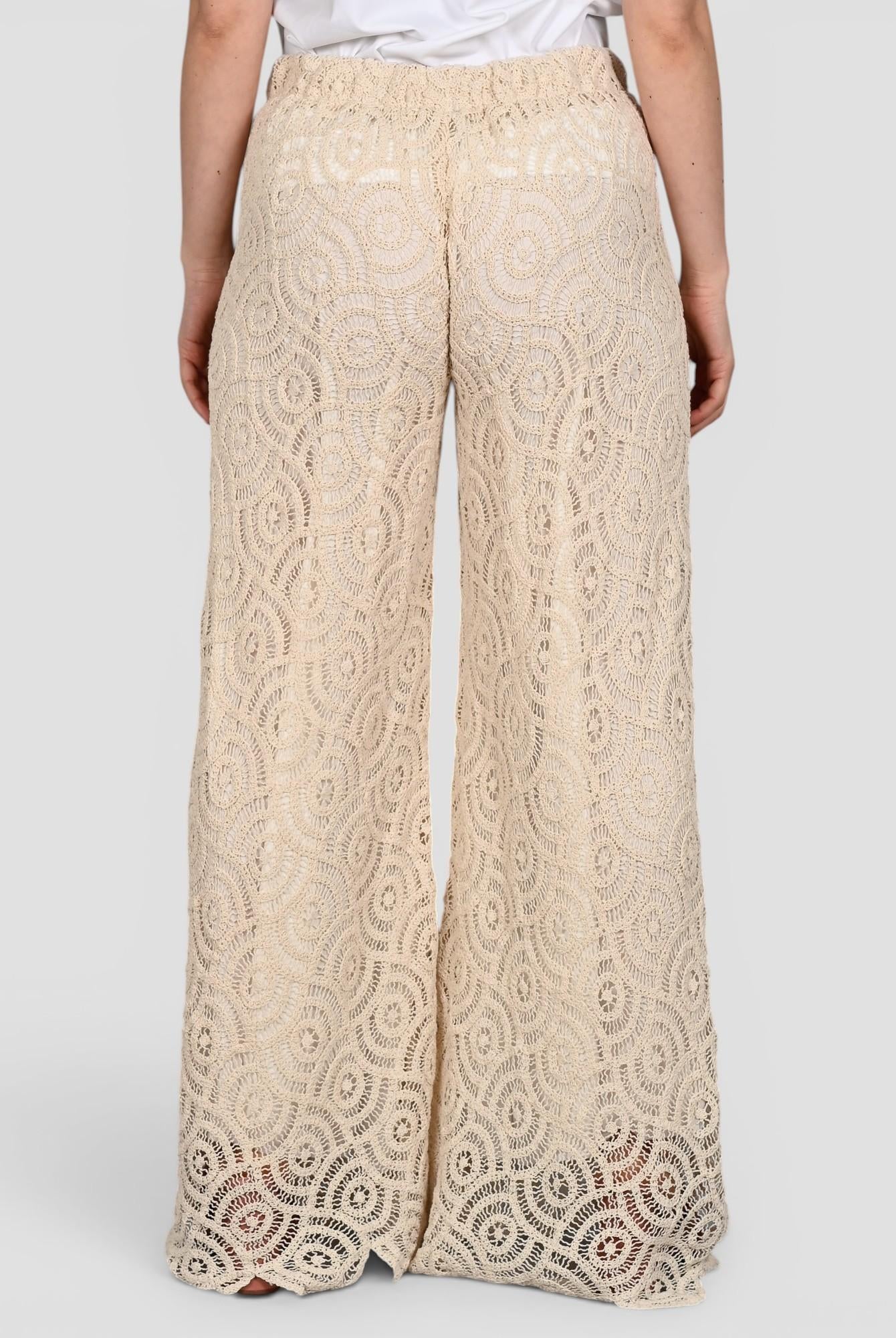 Pantalone pizzo S25P865 con coulisse S25P865 FLOREALE TENSIONE IN