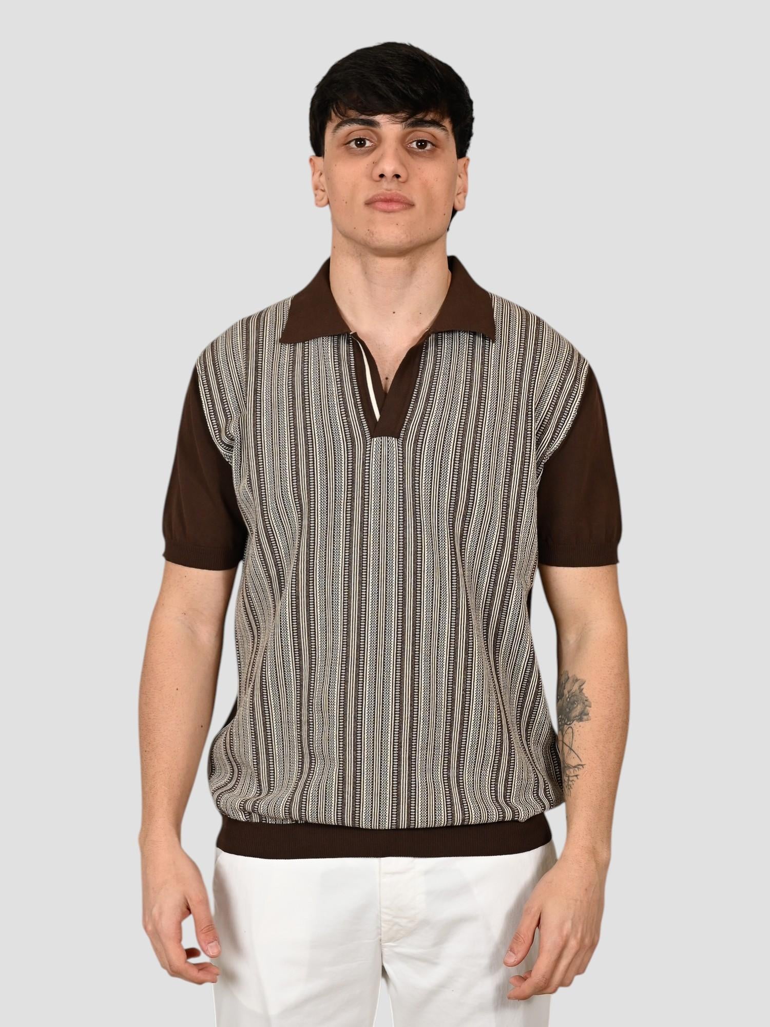 Polo moka WO 2065 jacquard vertical WO 2065 33 WOOL & CO.