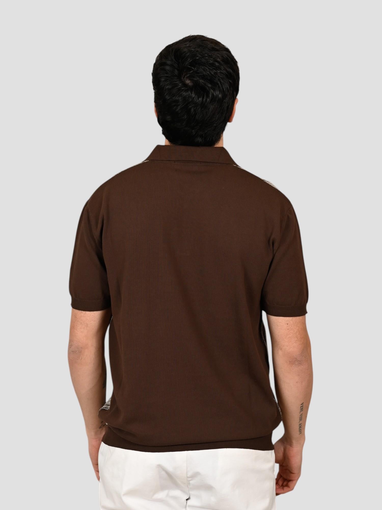 Polo moka WO 2065 jacquard vertical WO 2065 33 WOOL & CO.