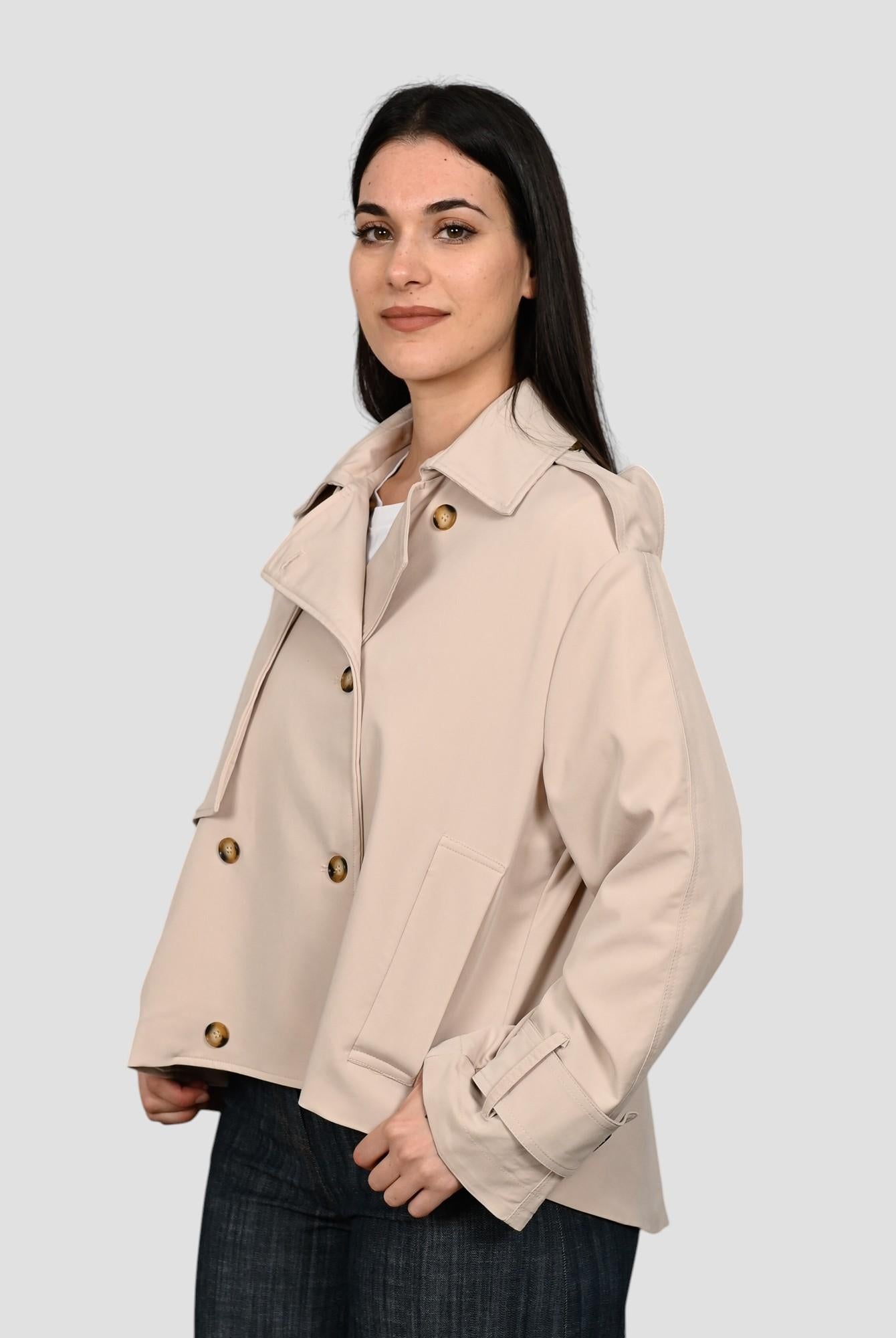 Giacca trench ANEC134 gesso ANEC134 GESSO ANITIE'