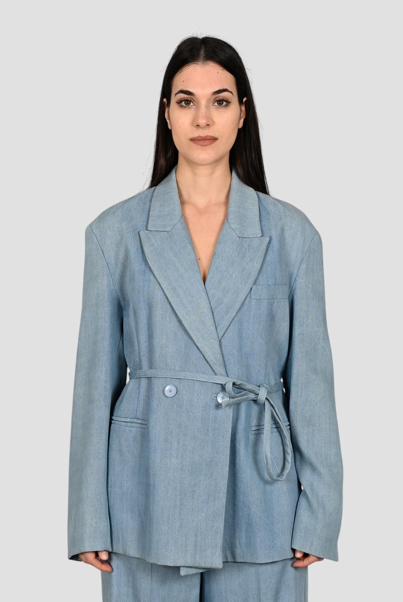 Giacca denim S25J801 chambray chiaro S25J801 CELESTE TENSIONE IN