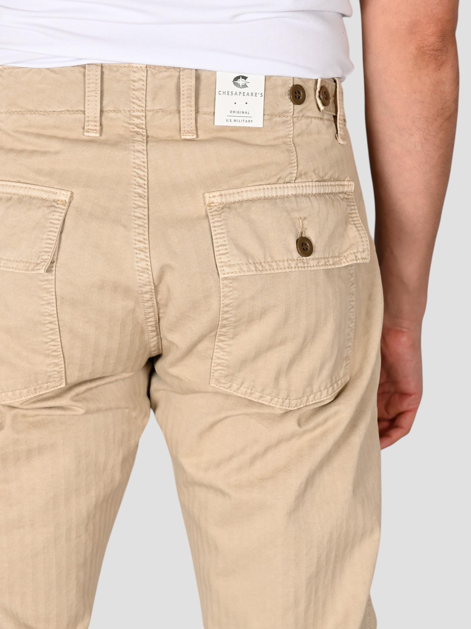 Pantalone sand FATIGUE HERRINGBONE FATIGUE HBT SAND CHESAPEAKE'S