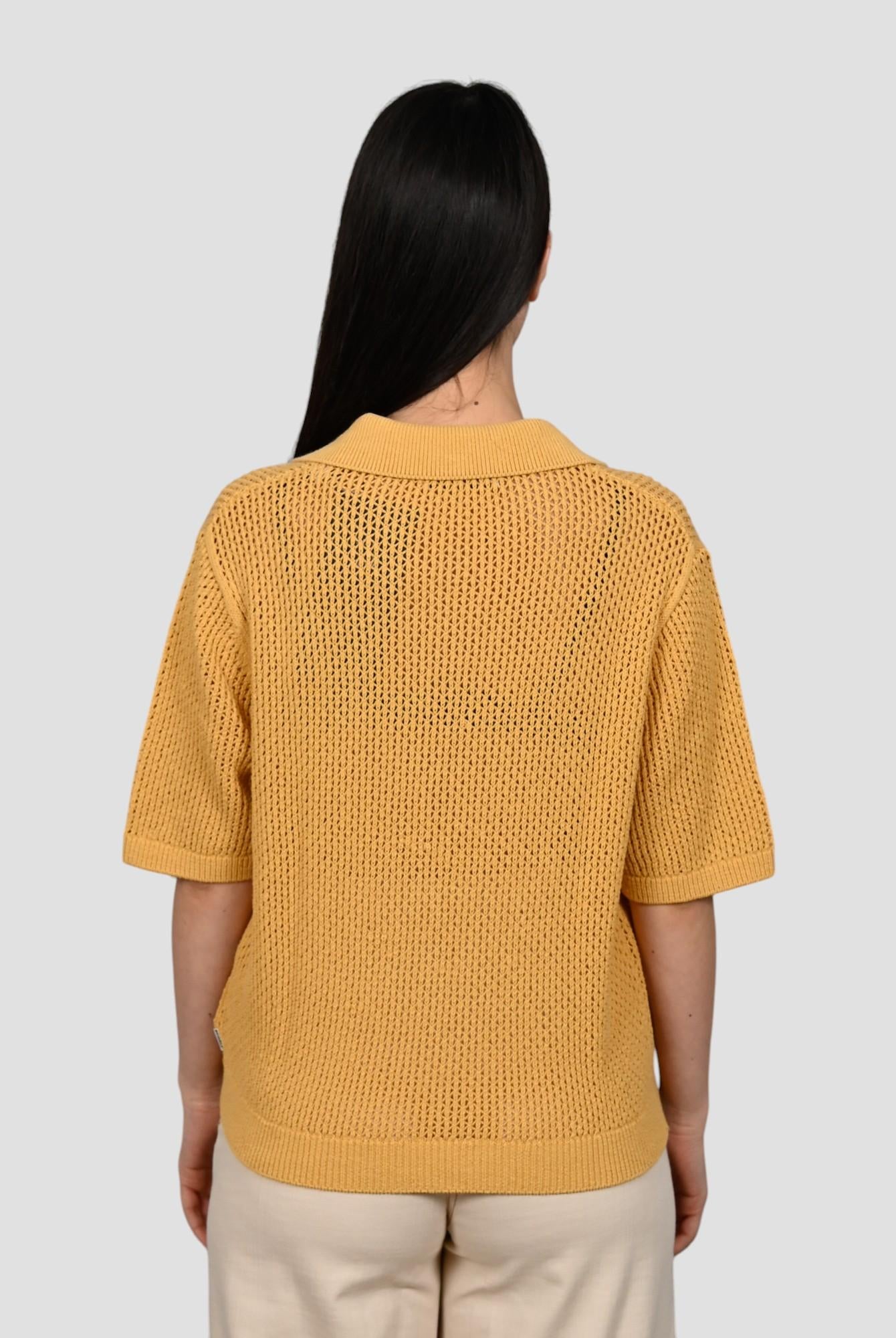 Polo ocra ARGANALF maglia skipper ARGANAFL 013 ECRU ECOALF