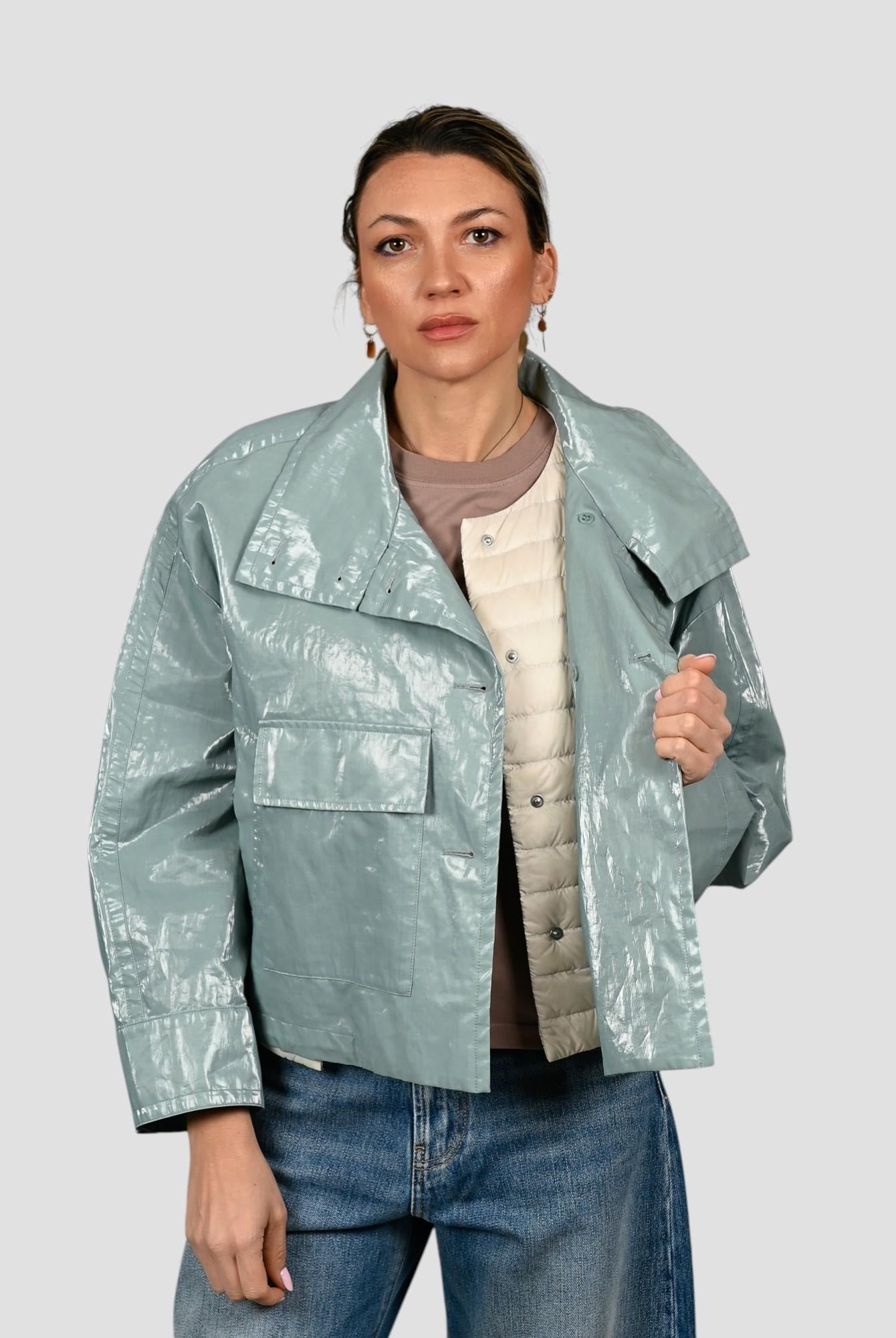 Giacca spalmata ELINA verde laguna ELINA VERDE LAGUNA DUNO