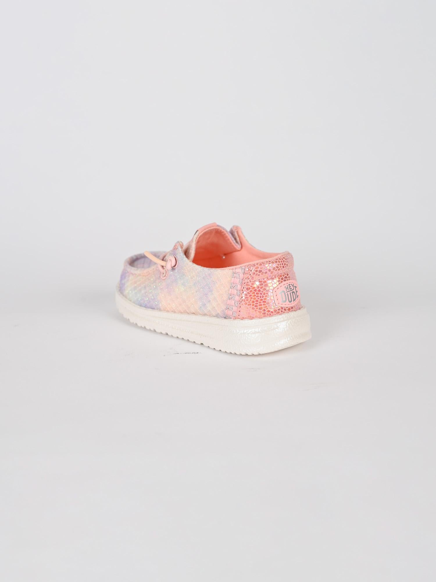 Slip-on baby WENDY MERMAID coral pink WENDY MERMAID CORAL PINK HEY DUDE