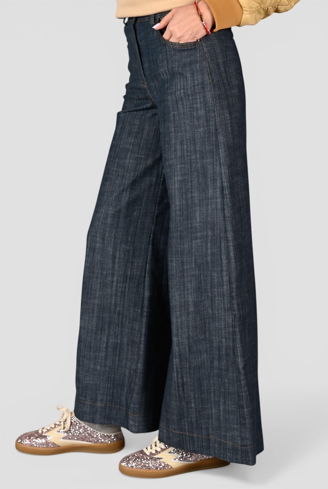 Pantalone palazzo WW31603 denim WW31603 DENIM WHITE WISE