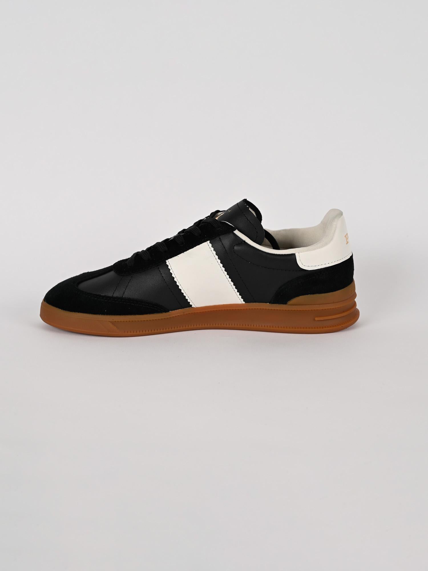 Sneaker heritage aera black pelle camoscio HRT AERA PP SK-LTL BLK/WHT POLO RALPH LAUREN