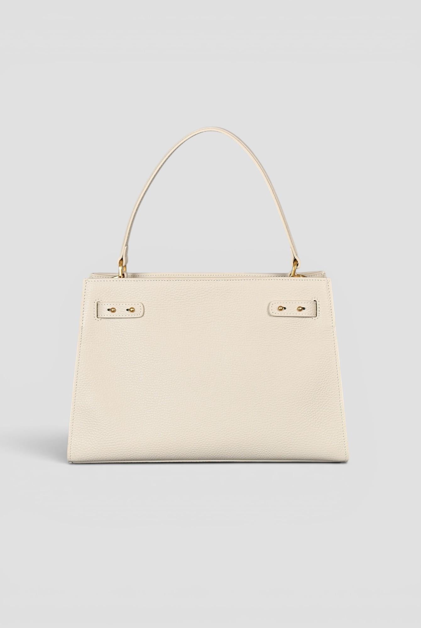 Medium shoulder VALEGRO leather ivory N61-DM-27 IVORY NO:RAE