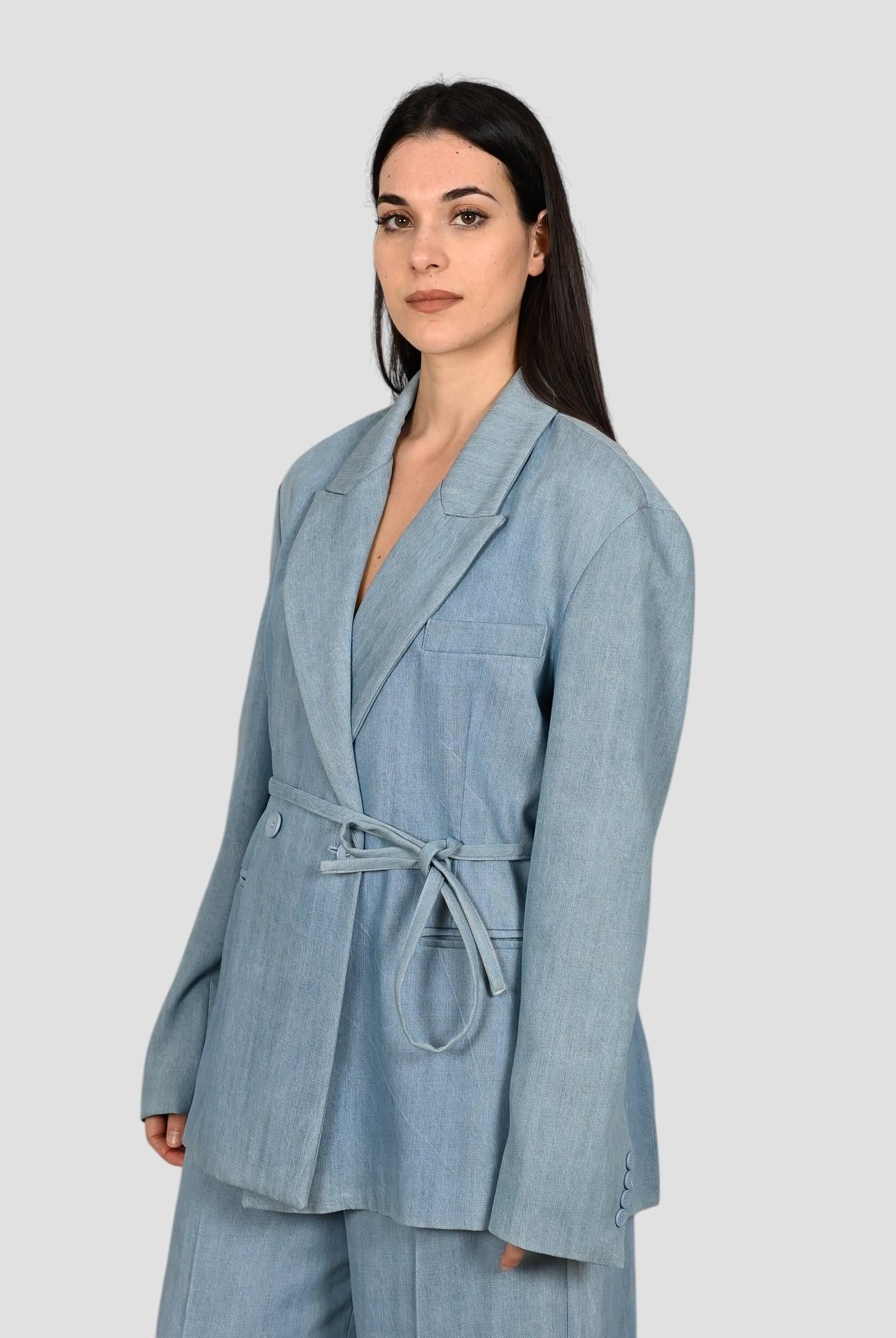 Giacca denim S25J801 chambray chiaro S25J801 CELESTE TENSIONE IN