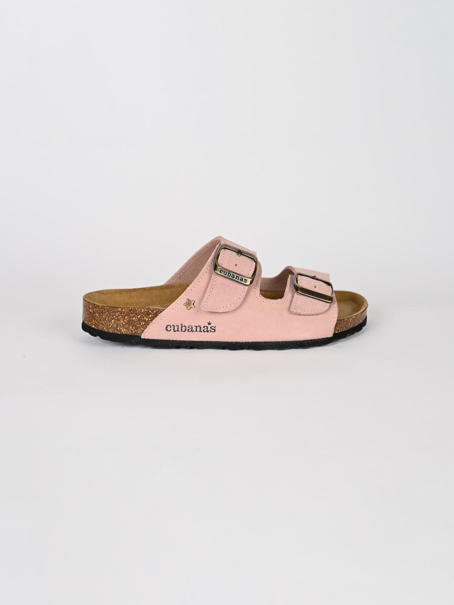 Sandalo donna AMALIA pink in suede AMALIA102 PINK CUBANAS