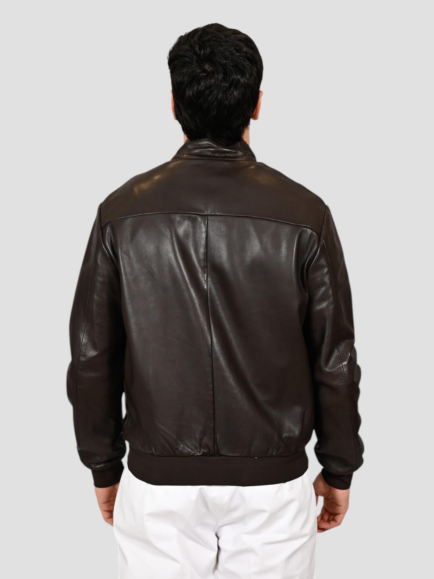 Giubbino dark brown ELVIS vegetable tanning ELVIS DARK BROWN THE JACK LEATHERS