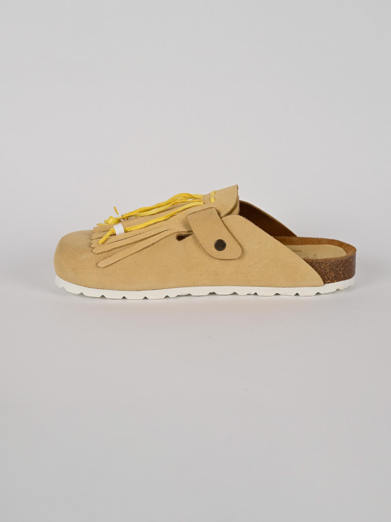 Sabot donna DANDARA lemon suede DANDRA FRANGE LEMON PASTEL LAGOA