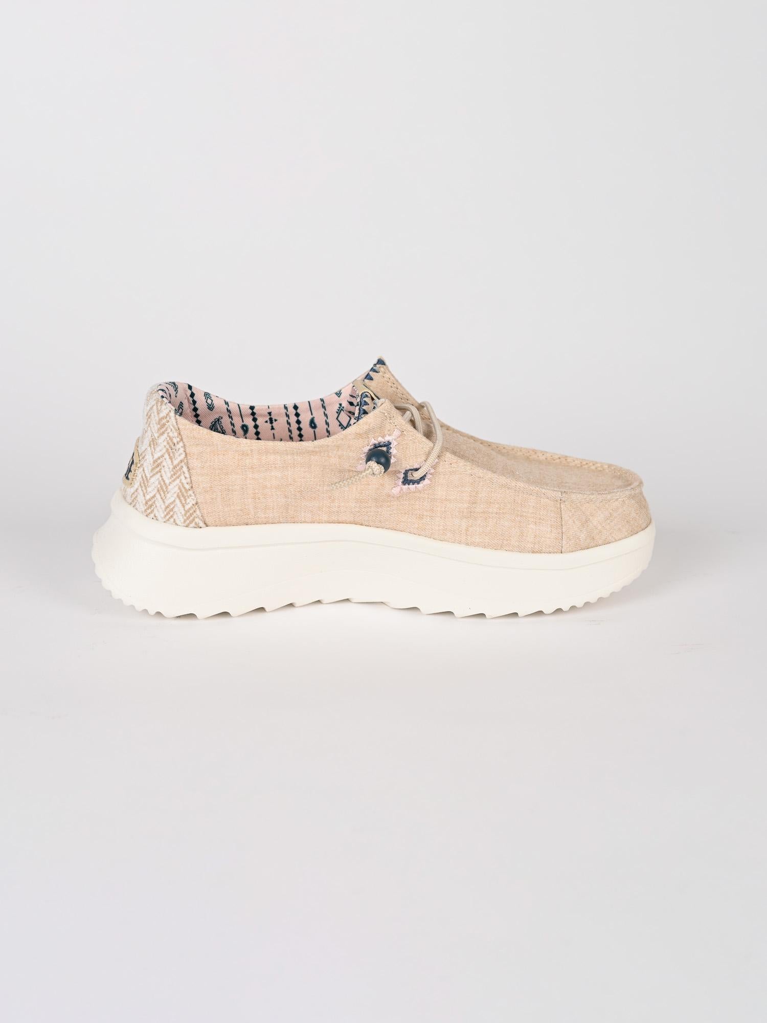 Slip-on cream WENDY PEAK chambray WENDY PEAK CHAMBRAY TAN HEY DUDE