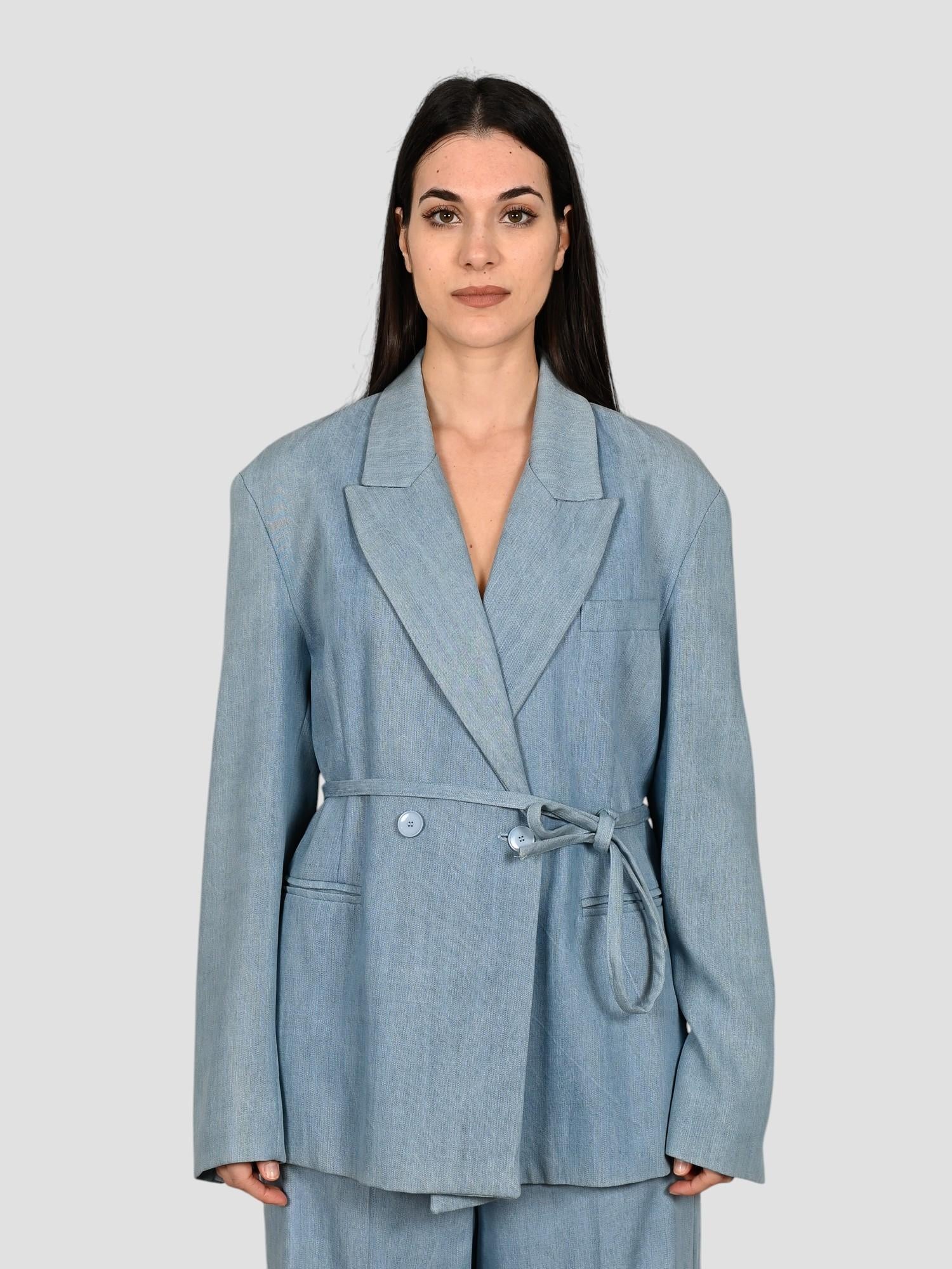 Giacca denim S25J801 chambray chiaro S25J801 CELESTE TENSIONE IN