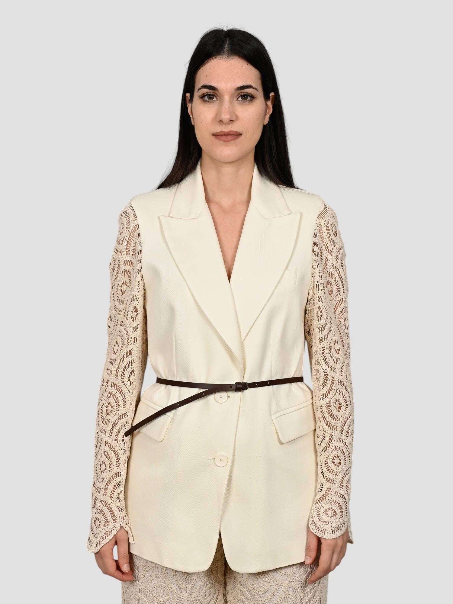 Giacca burro S25J869 maniche pizzo S25J869 PIZZO TENSIONE IN