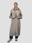 Spolverino lungo J031 T002 dettagli arricciati J031-T002 GRIGIO ISABELLE BLANCHE PARIS 