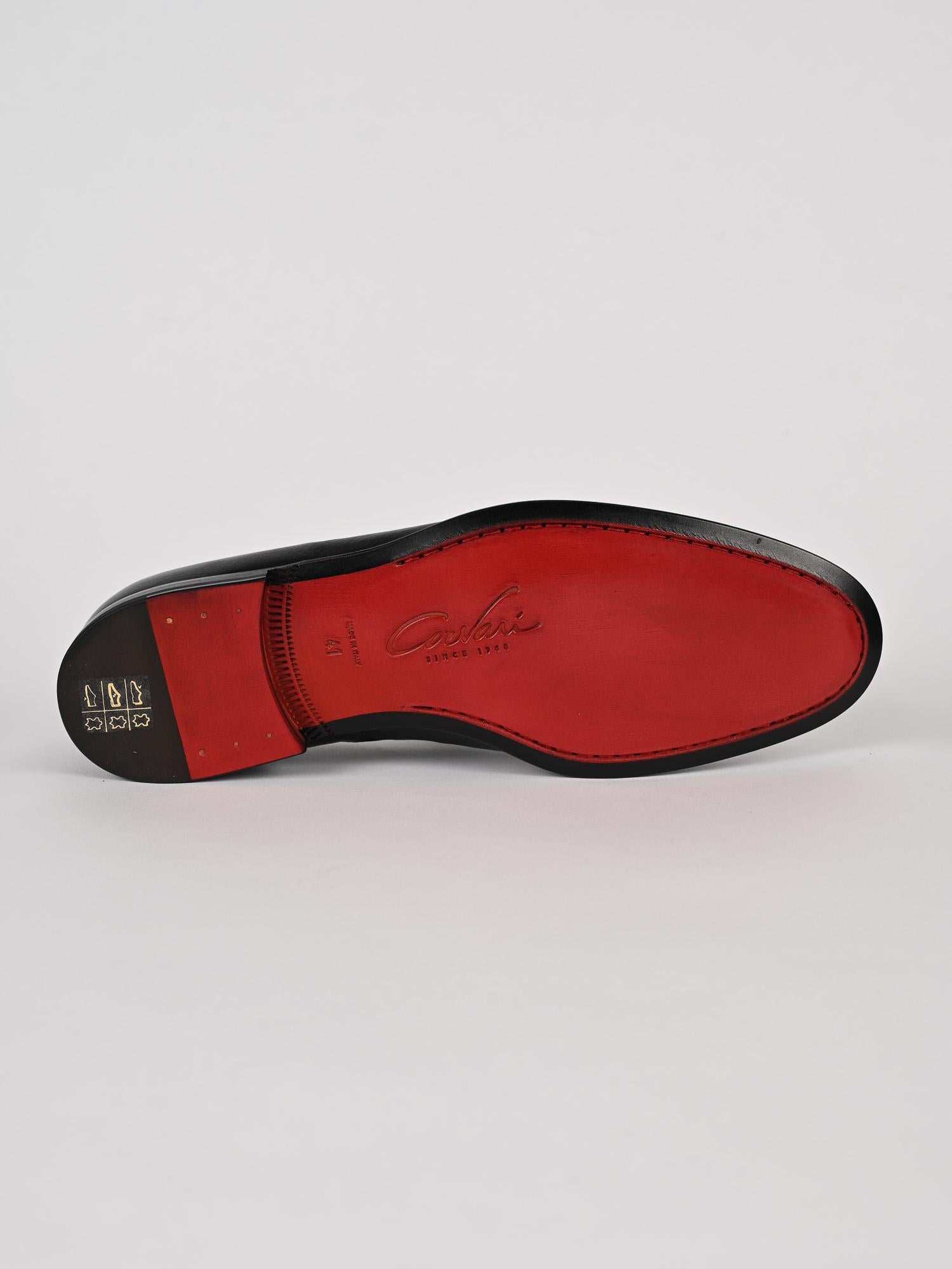 Moccasino uomo nero in pelle 1841 GARDA NERO CORVARI 