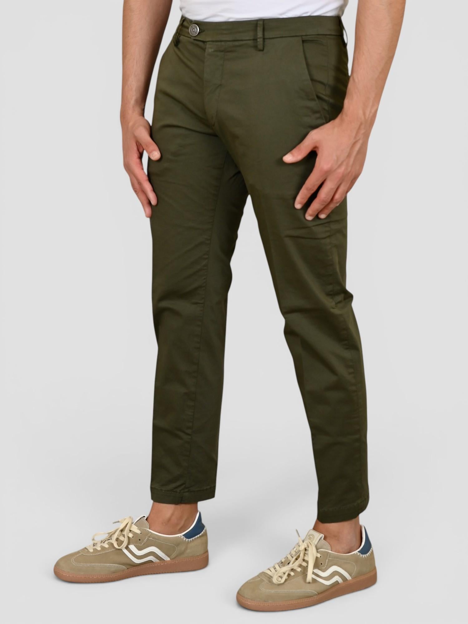 Chino verde STEFANO ventre piatto raso STEFANOT1 VERDE VANDOM 